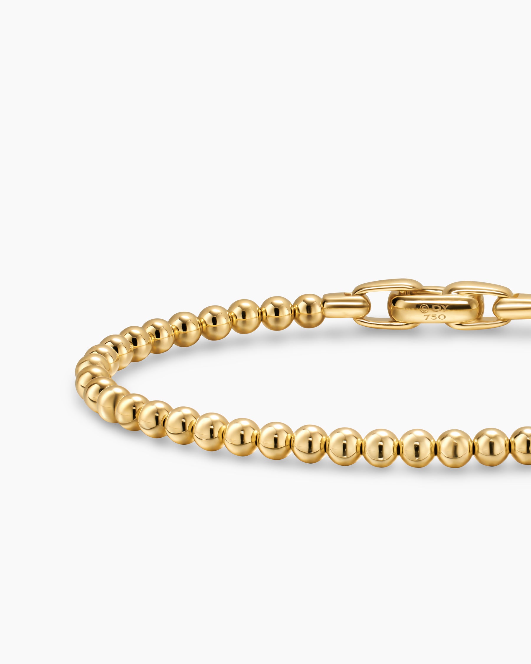 Spiritual Beads Metal Bead Bracelet in 18K Yellow Gold, 4mm - Image 5