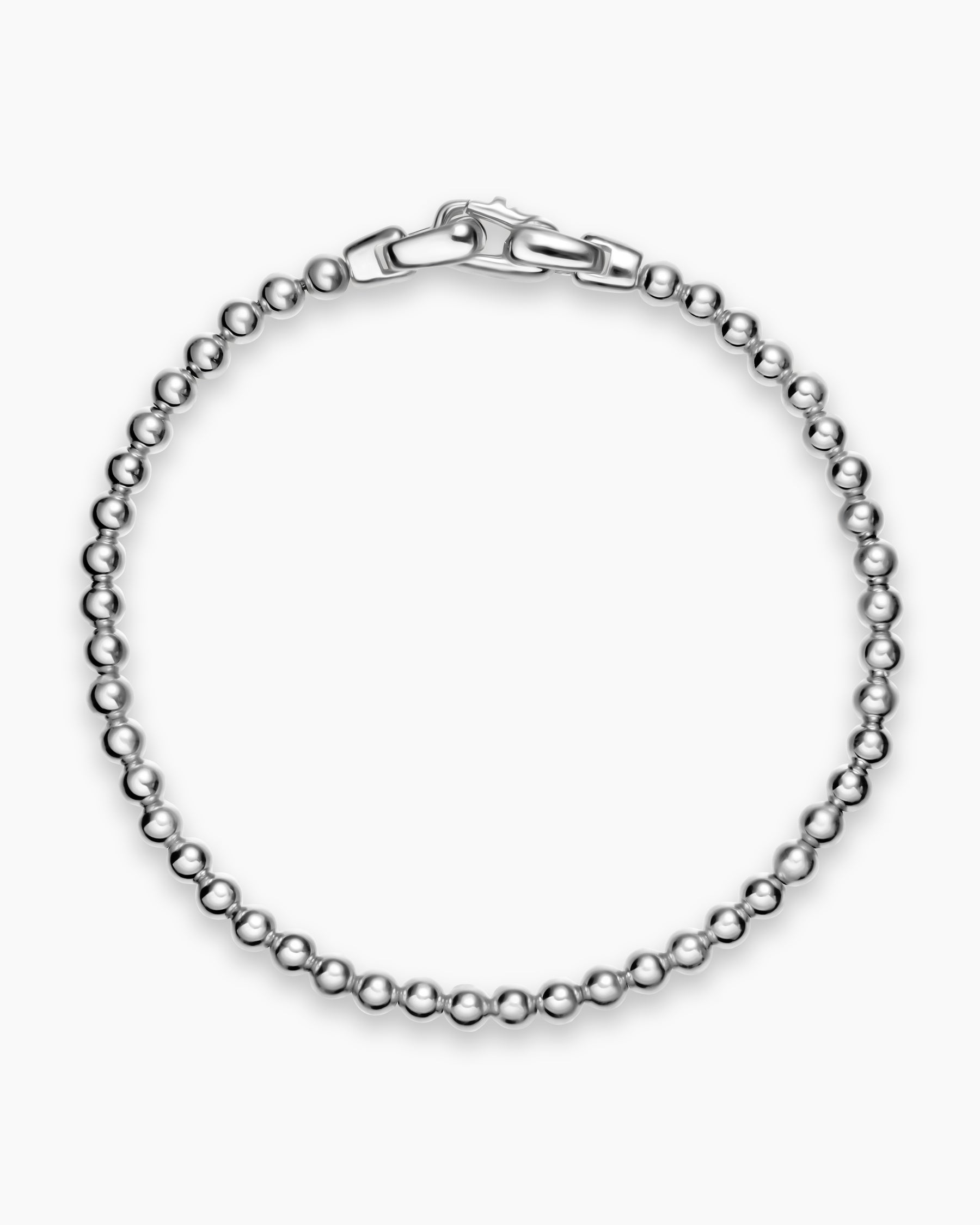 Spiritual Beads Metal Bead Bracelet in Sterling Silver, 4mm - Image 3