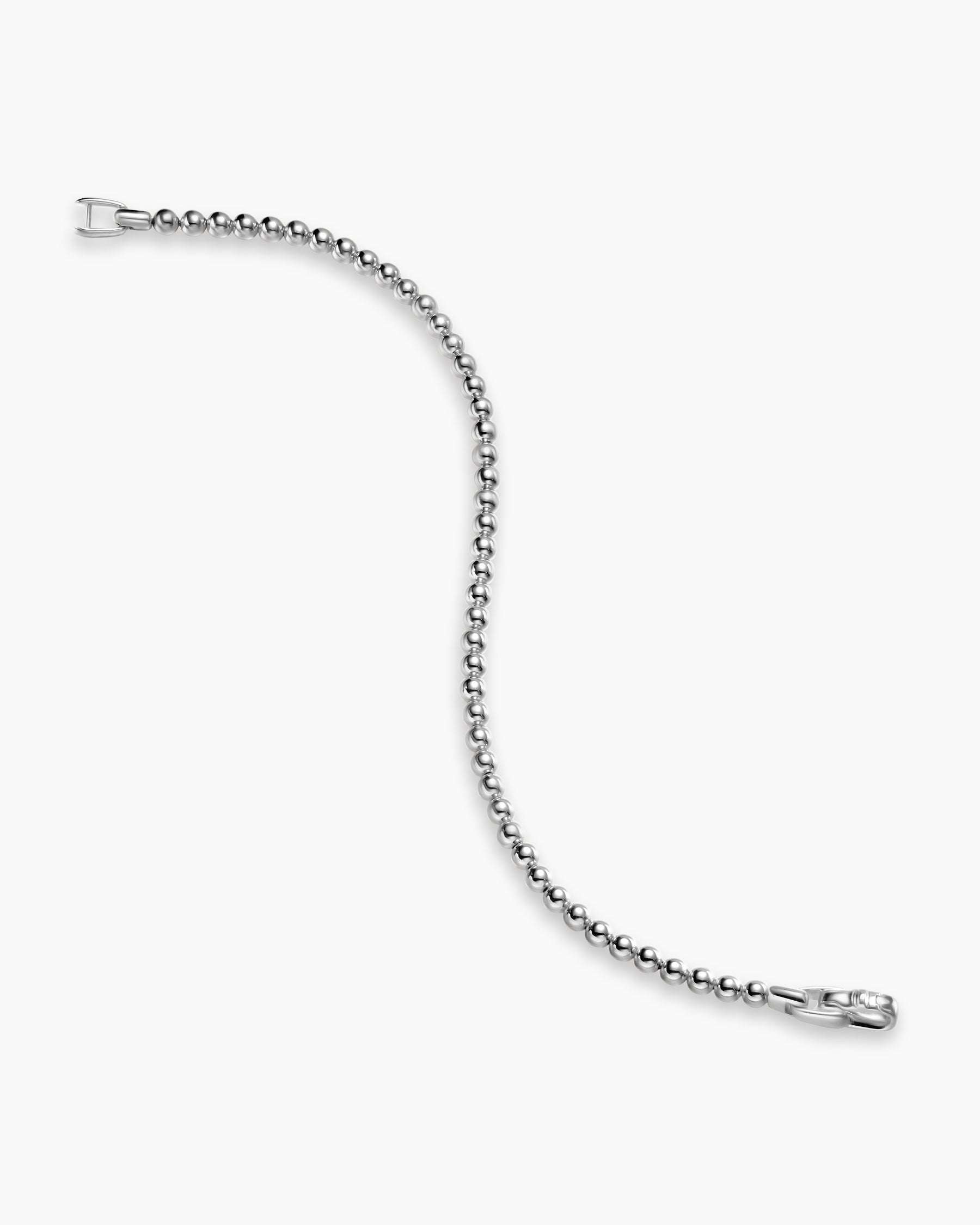 Spiritual Beads Metal Bead Bracelet in Sterling Silver, 4mm - Image 4