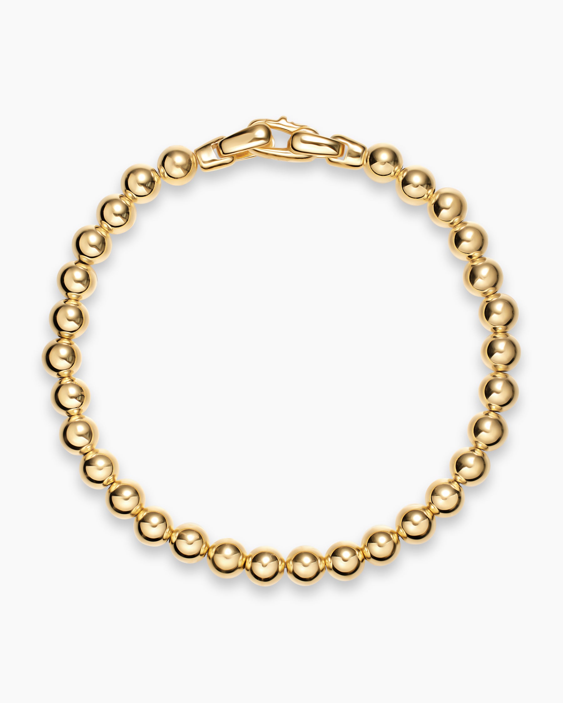 Spiritual Beads Metal Bead Bracelet in 18K Yellow Gold, 6mm - Image 3