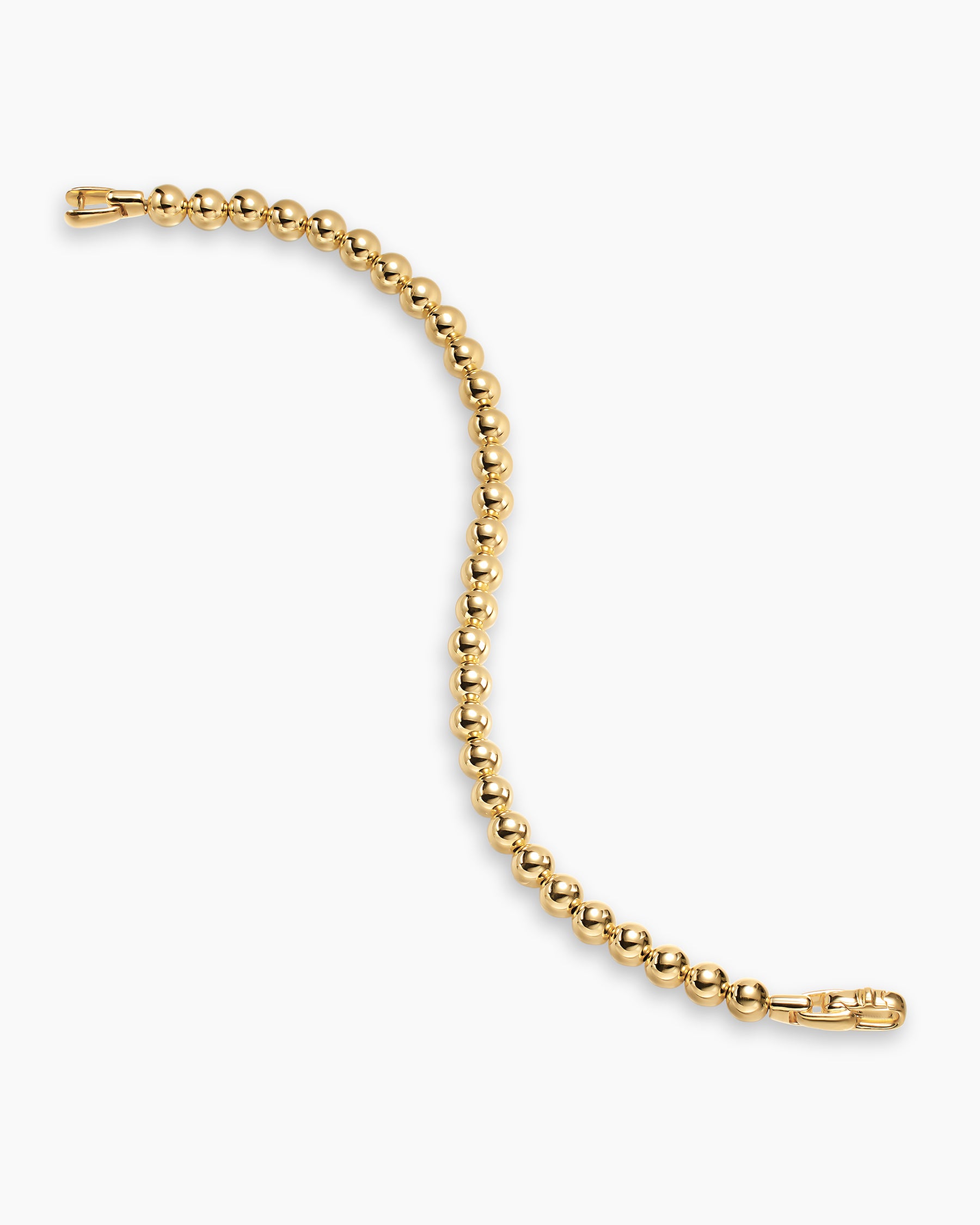 Spiritual Beads Metal Bead Bracelet in 18K Yellow Gold, 6mm - Image 4