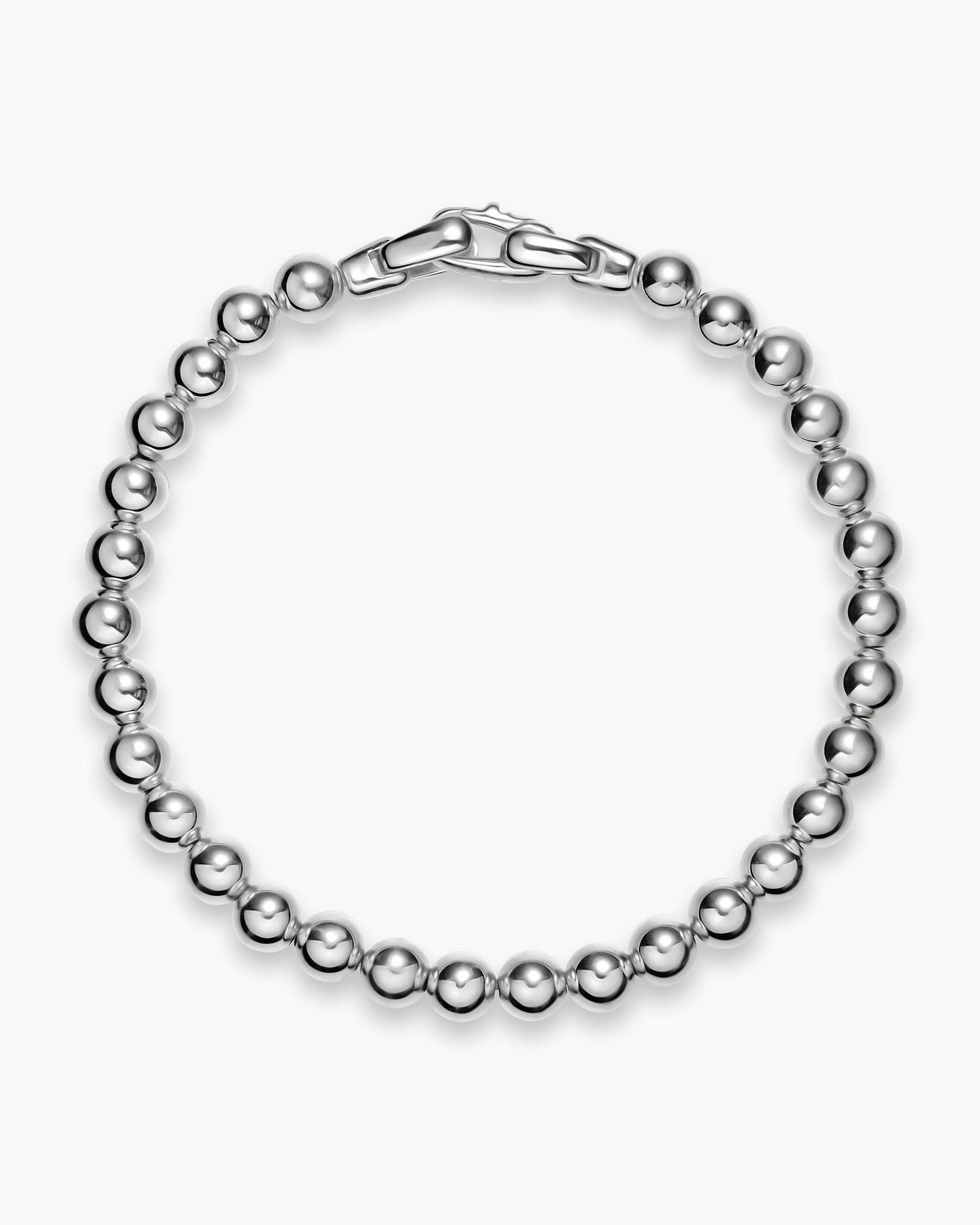 Spiritual Beads Metal Bead Bracelet in Sterling Silver, 6mm - Image 3