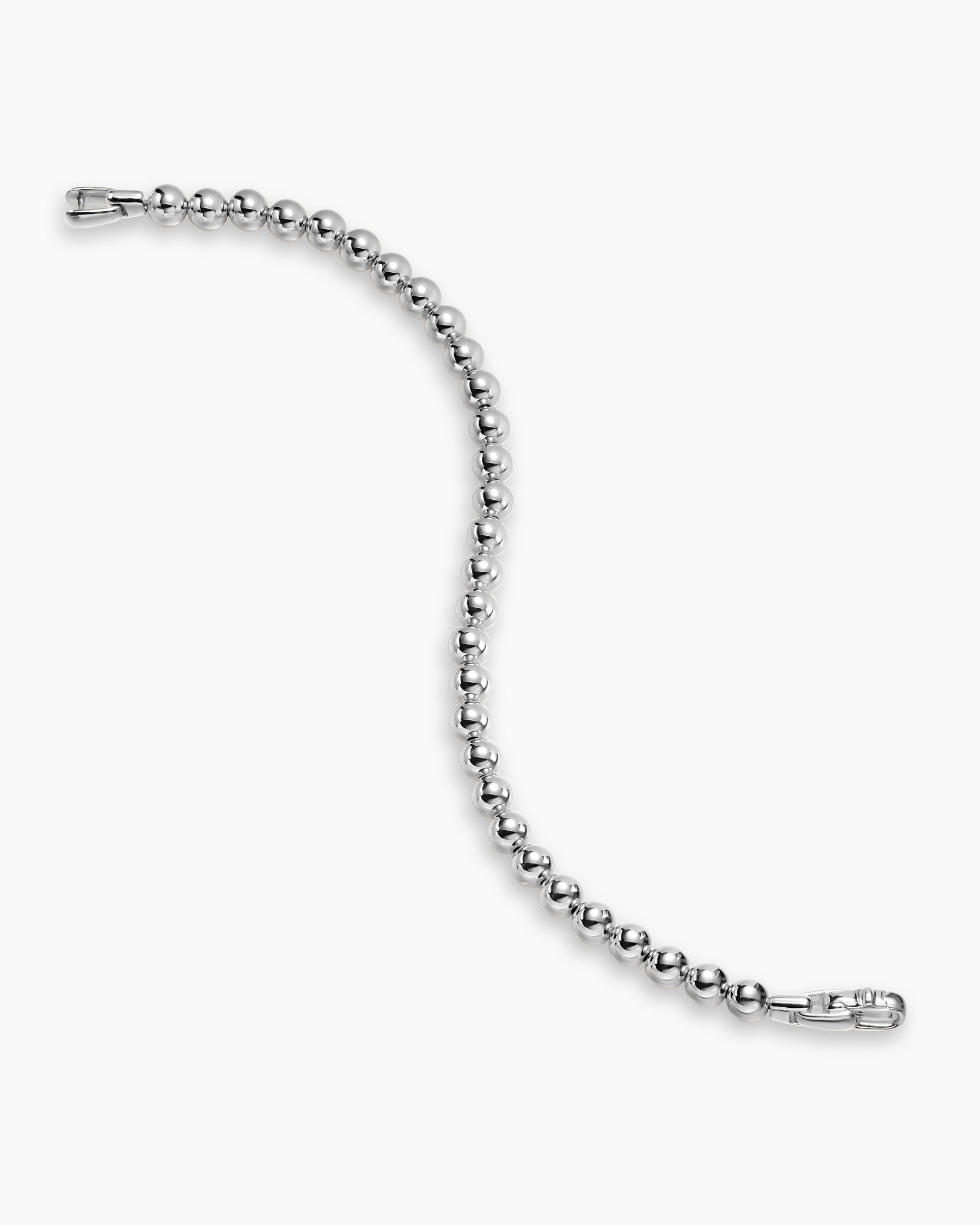 Spiritual Beads Metal Bead Bracelet in Sterling Silver, 6mm - Image 4
