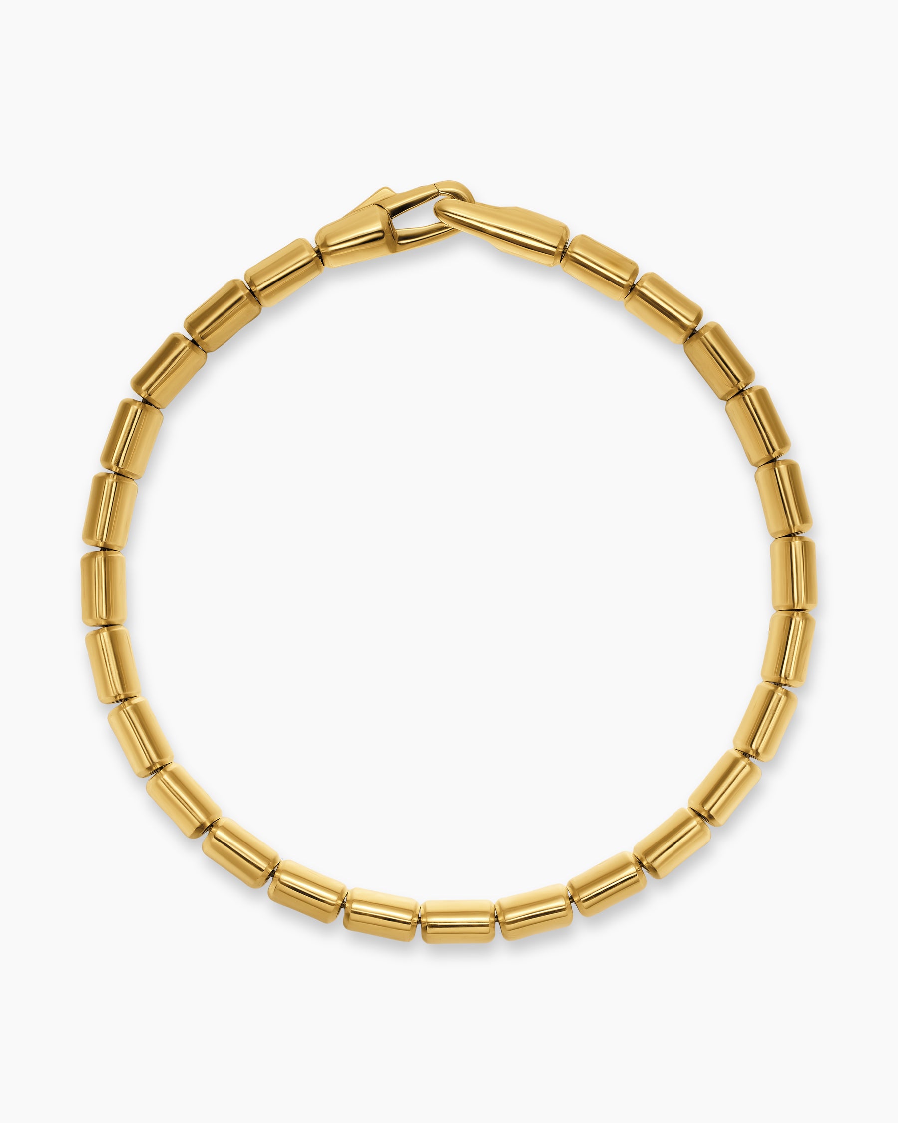 Spiritual Beads Flat Bead Bracelet in 18K Yellow Gold, 8mm - Image 3