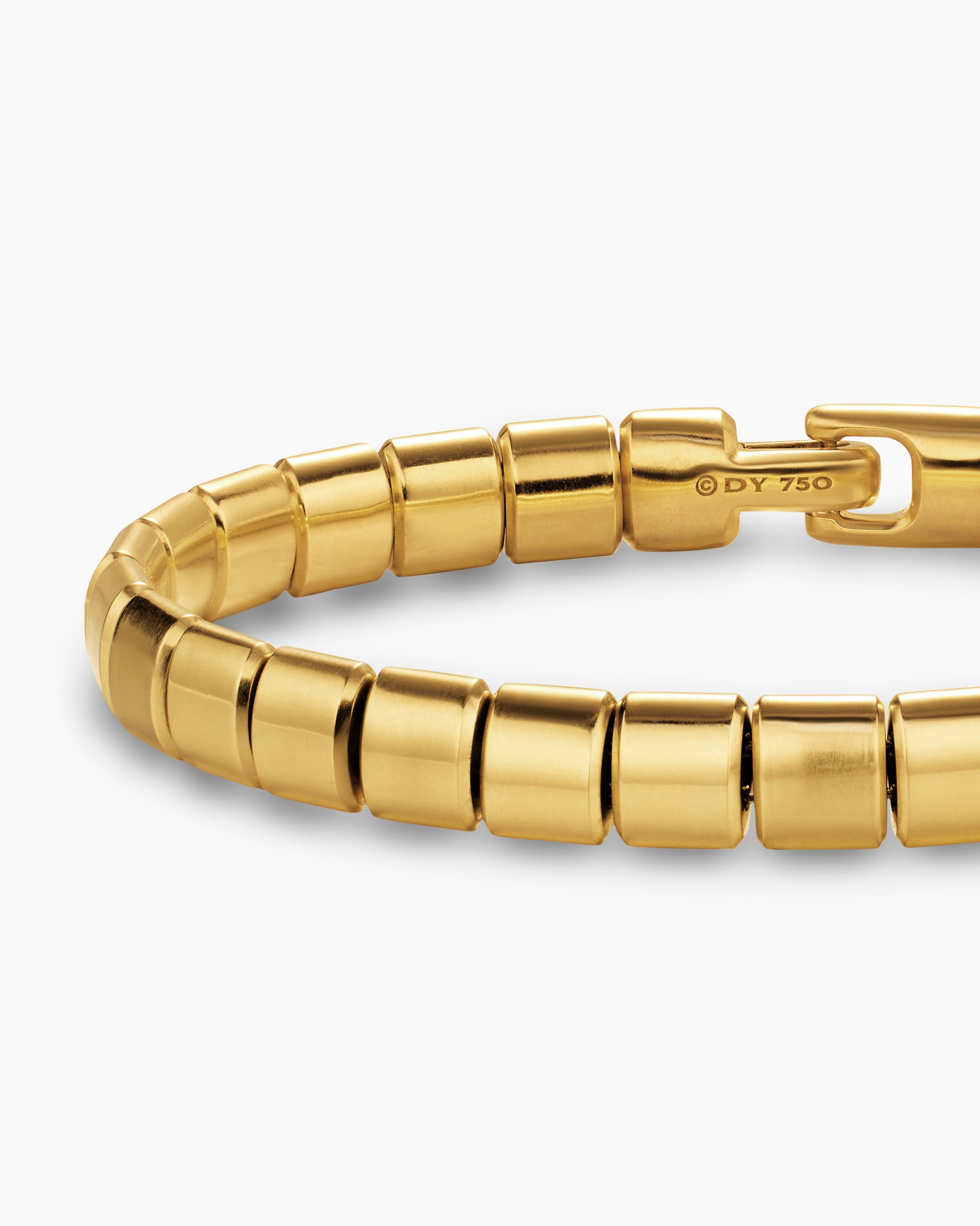 Spiritual Beads Flat Bead Bracelet in 18K Yellow Gold, 8mm - Image 5