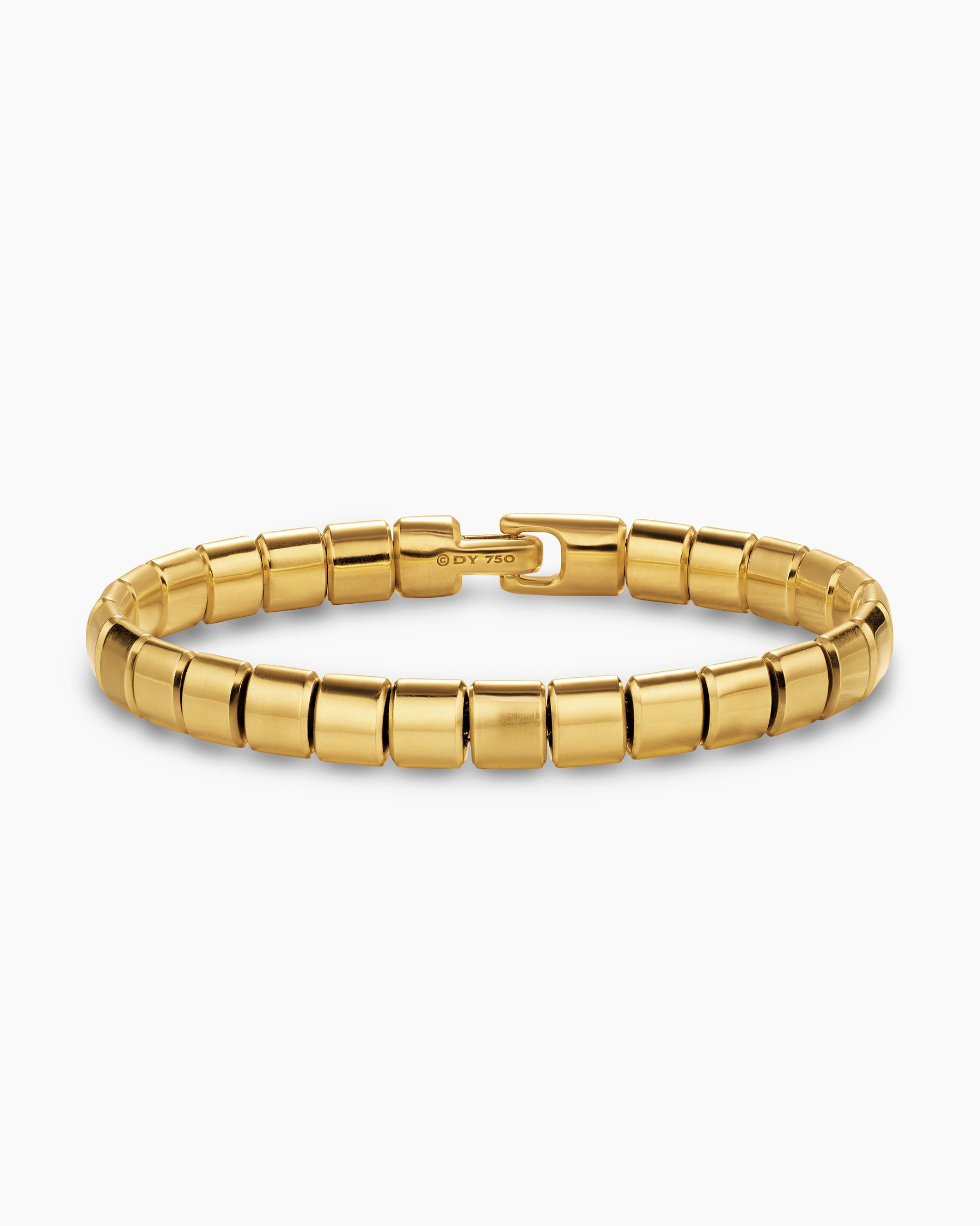 Spiritual Beads Flat Bead Bracelet in 18K Yellow Gold, 8mm