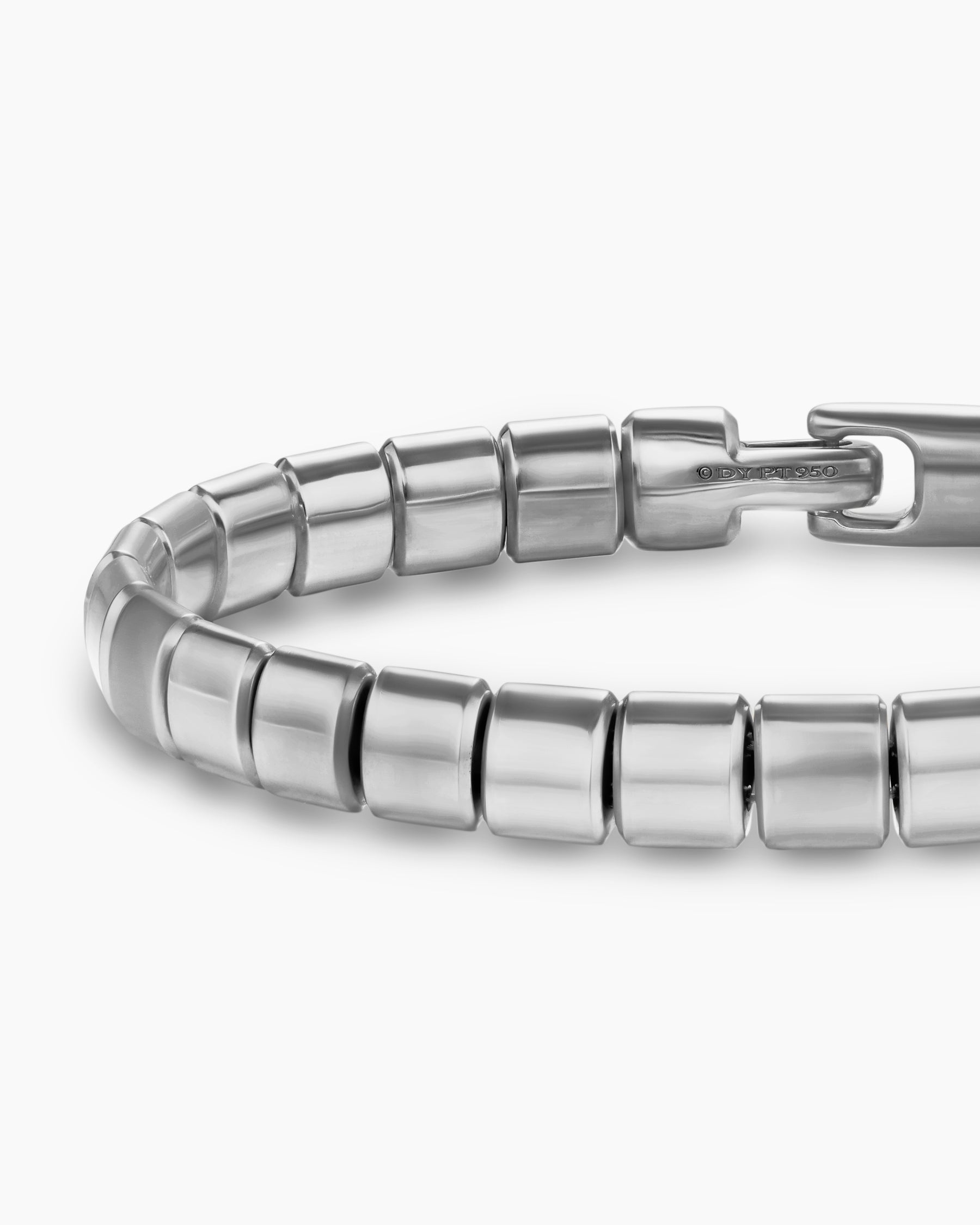 Spiritual Beads Flat Bead Bracelet in Platinum, 8mm - Image 5