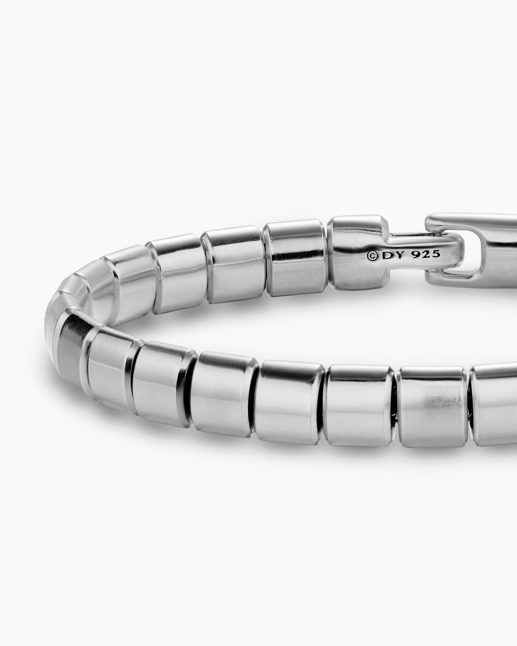 Spiritual Beads Flat Bead Bracelet in Sterling Silver, 8mm - Image 5
