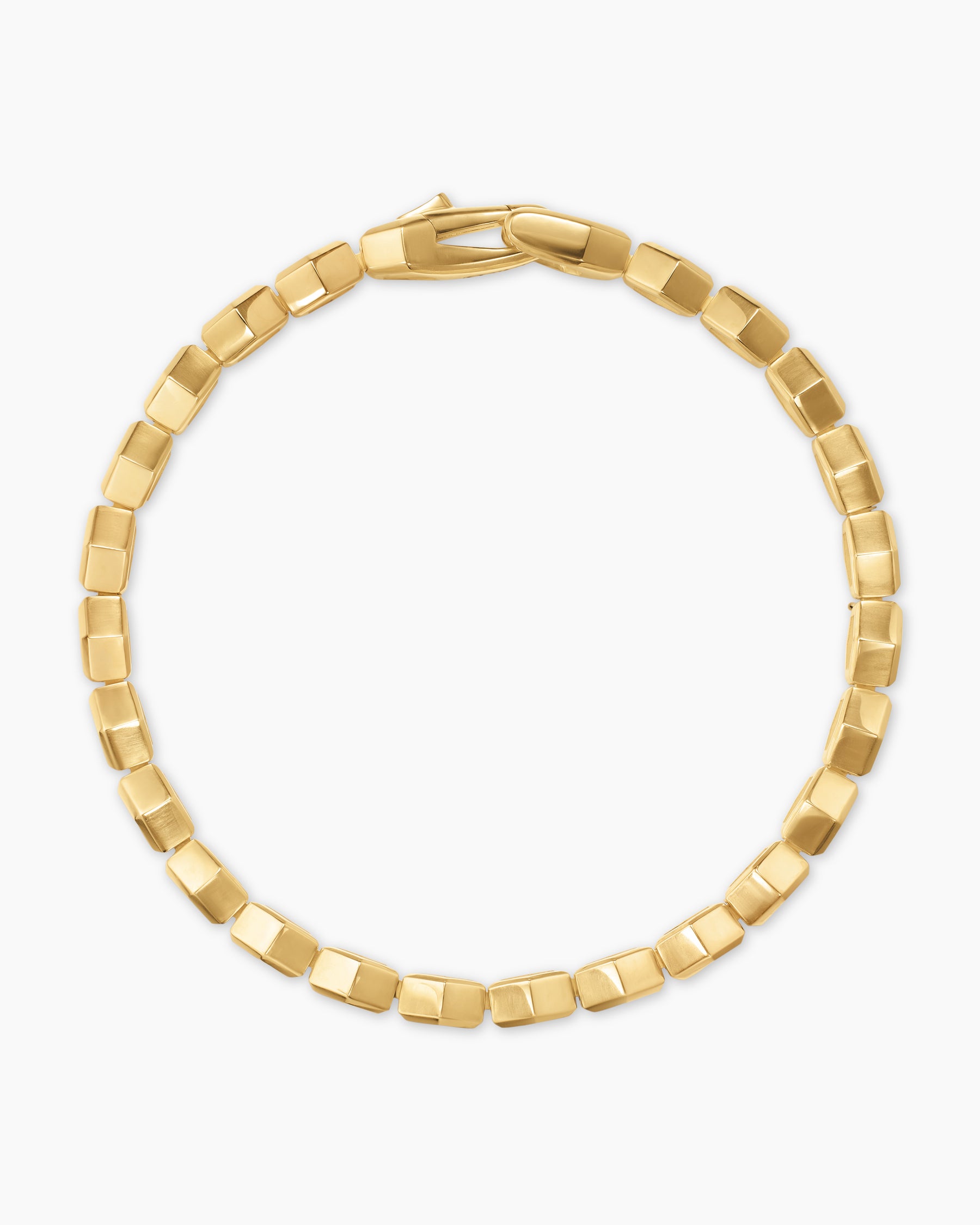 Hex Pavé Tennis Bracelet in 18K Yellow Gold with Diamonds, 8mm - Image 3