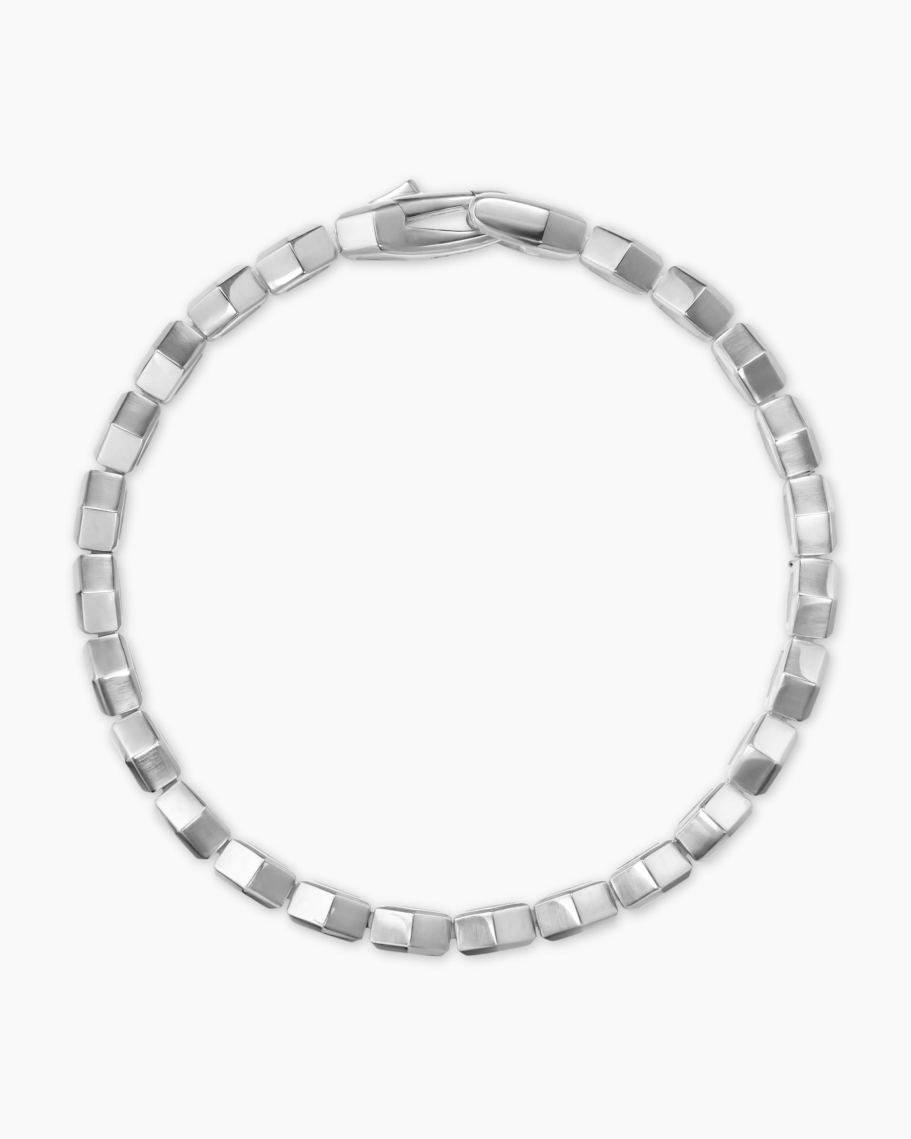Hex Pavé Tennis Bracelet in Sterling Silver with Diamonds, 8mm - Image 3