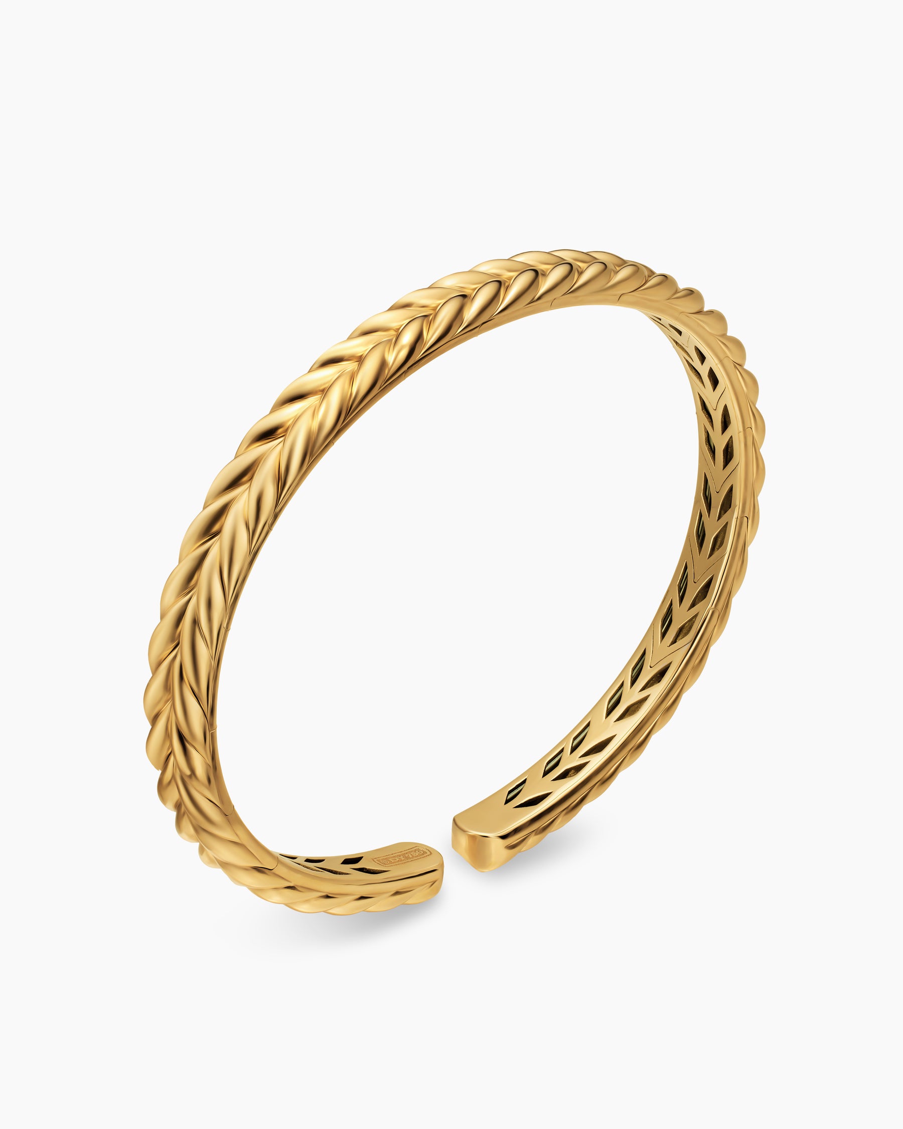 Chevron Flex Bracelet in 18K Yellow Gold, 6.4mm - Image 3