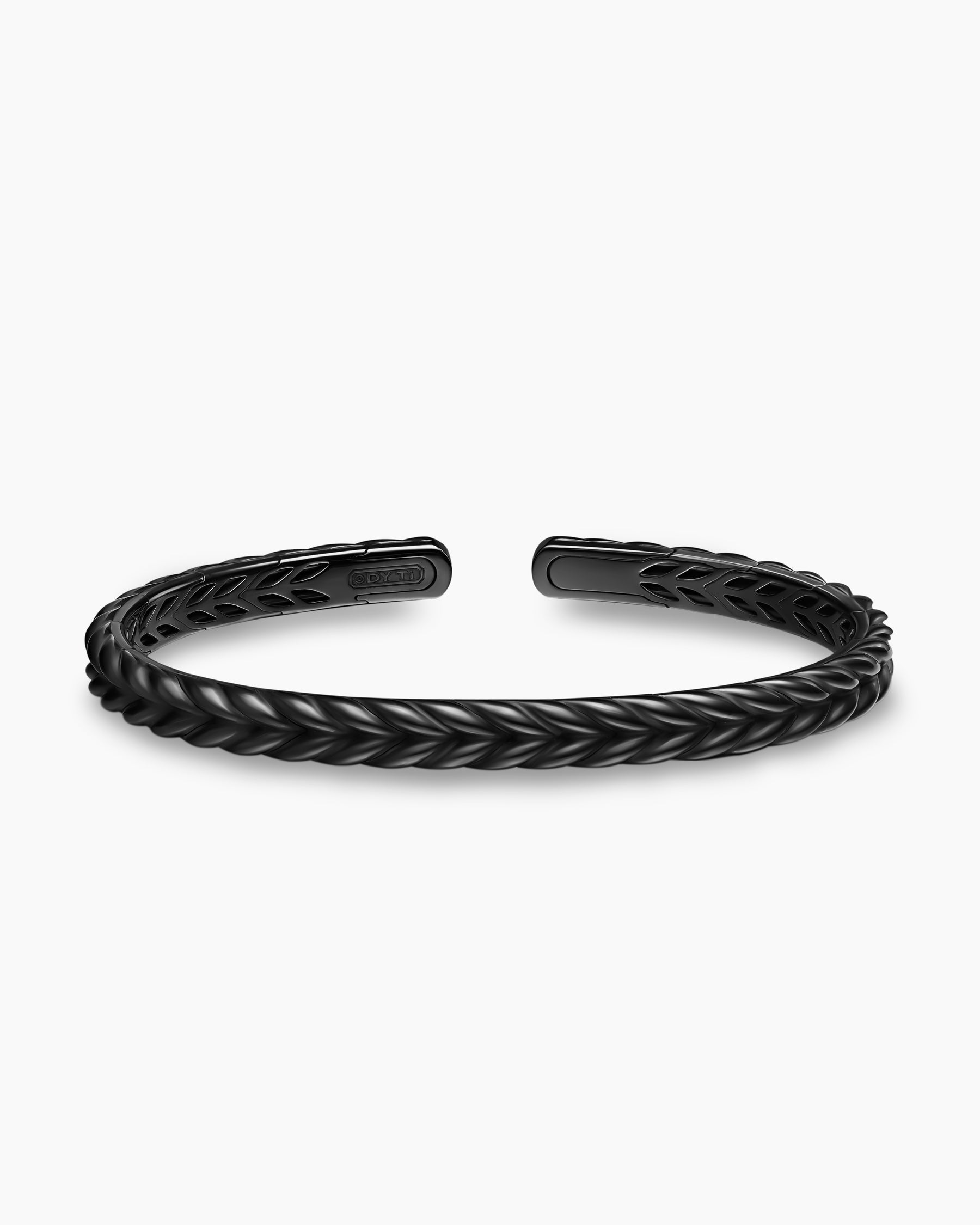 Chevron Flex Bracelet in Black Titanium, 6.4mm - Image 4