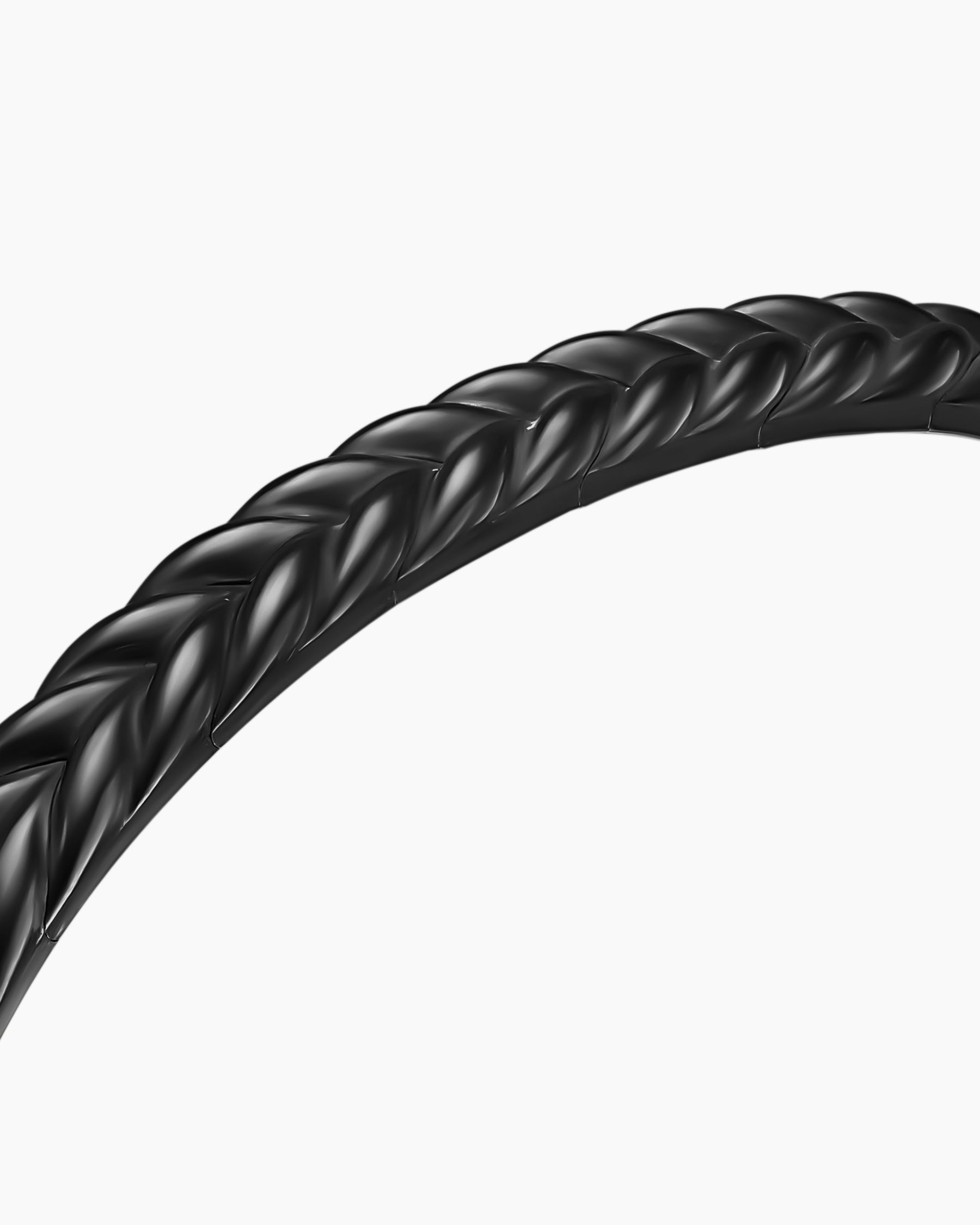 Chevron Flex Bracelet in Black Titanium, 6.4mm - Image 5