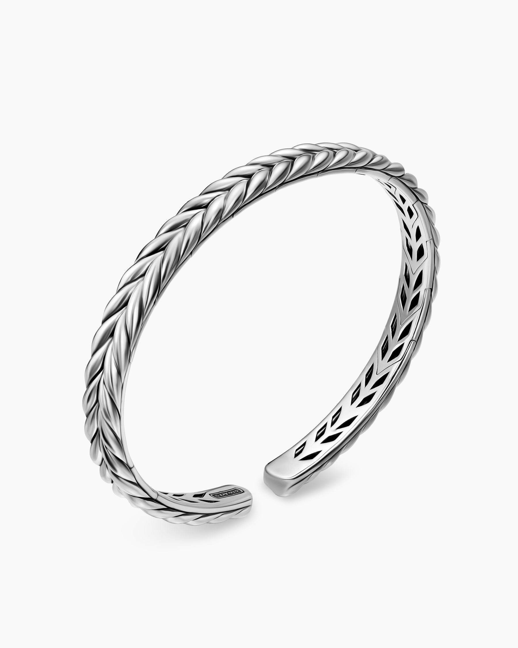Chevron Flex Bracelet in Sterling Silver, 6.4mm - Image 3