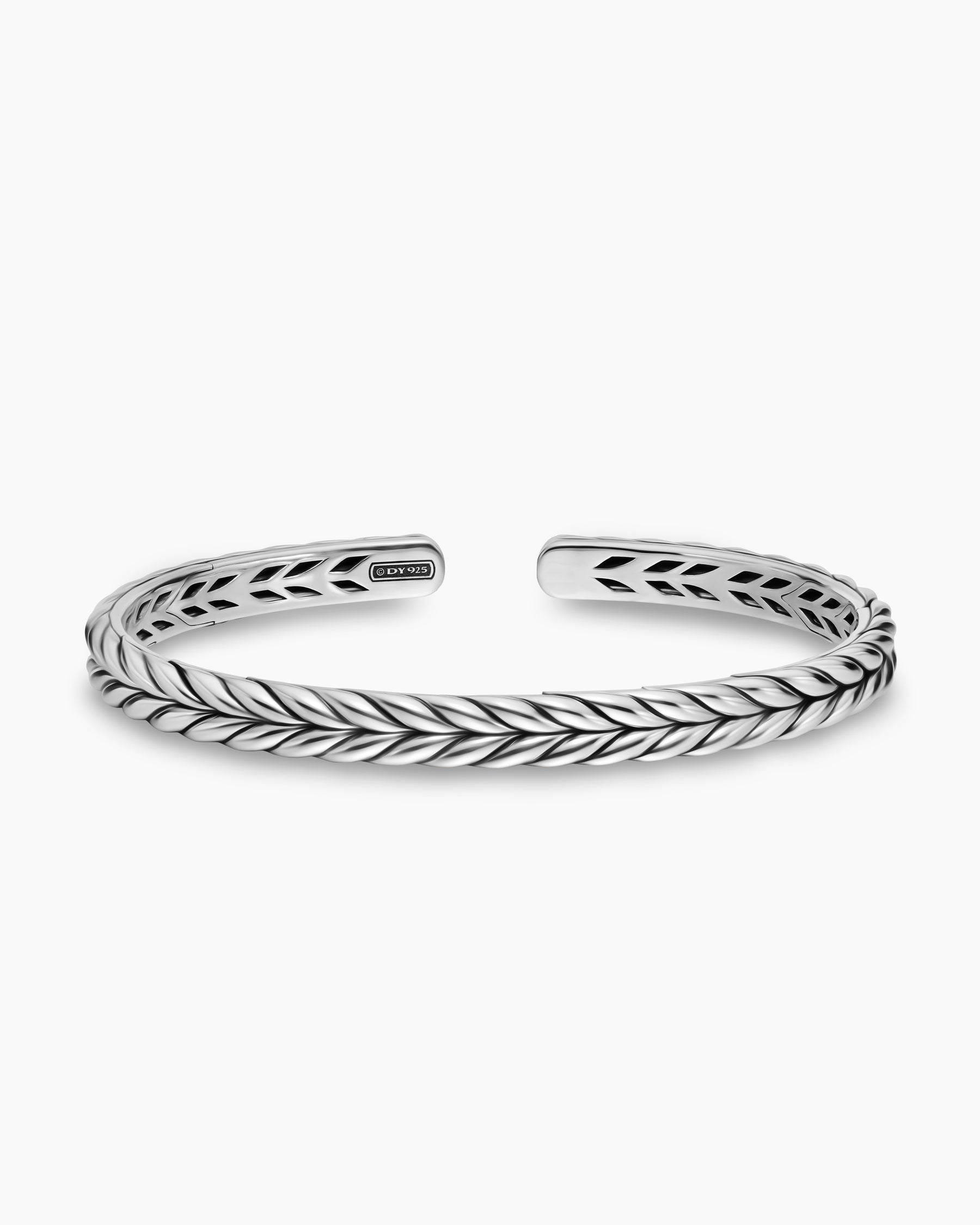 Chevron Flex Bracelet in Sterling Silver, 6.4mm - Image 4