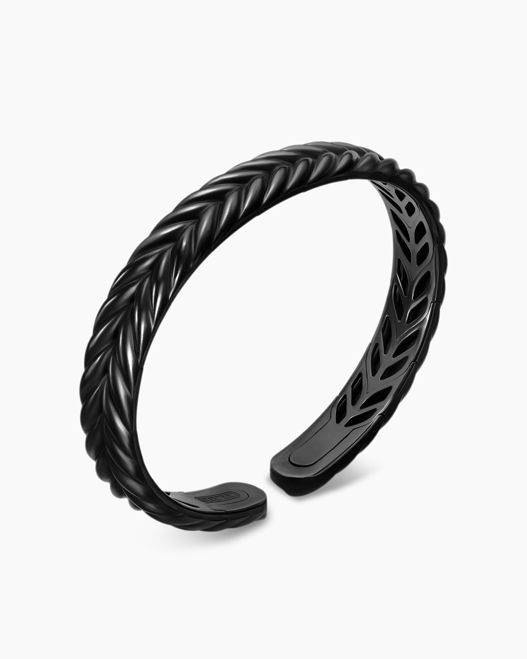 Alternative view of Chevron Flex Bracelet in Black Titanium, 10mm