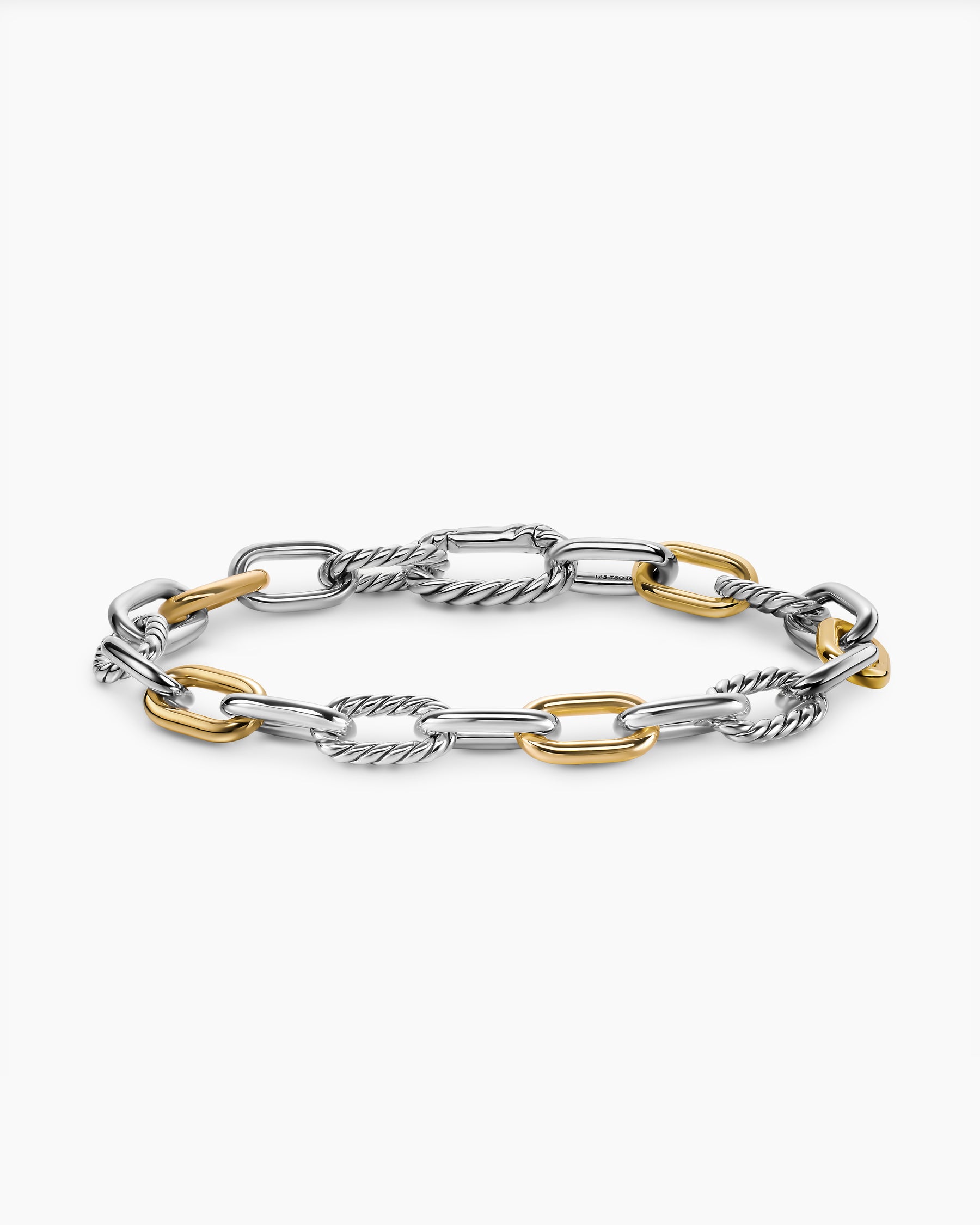 DY Madison Chain Bracelet in Sterling Silver with 18K Yellow Gold, 8.5mm