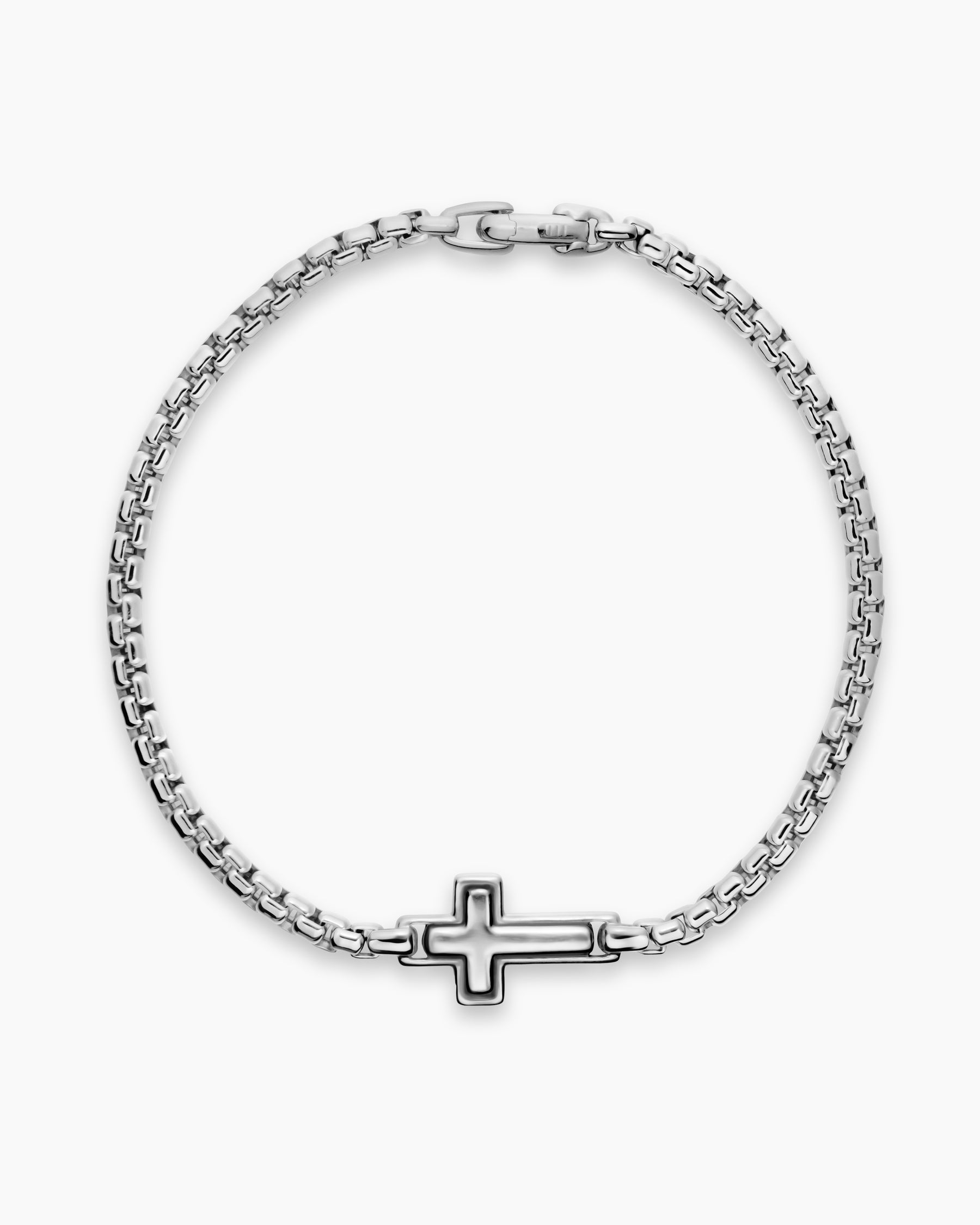 Cross Station Bracelet in Sterling Silver, 3.6mm - Image 2