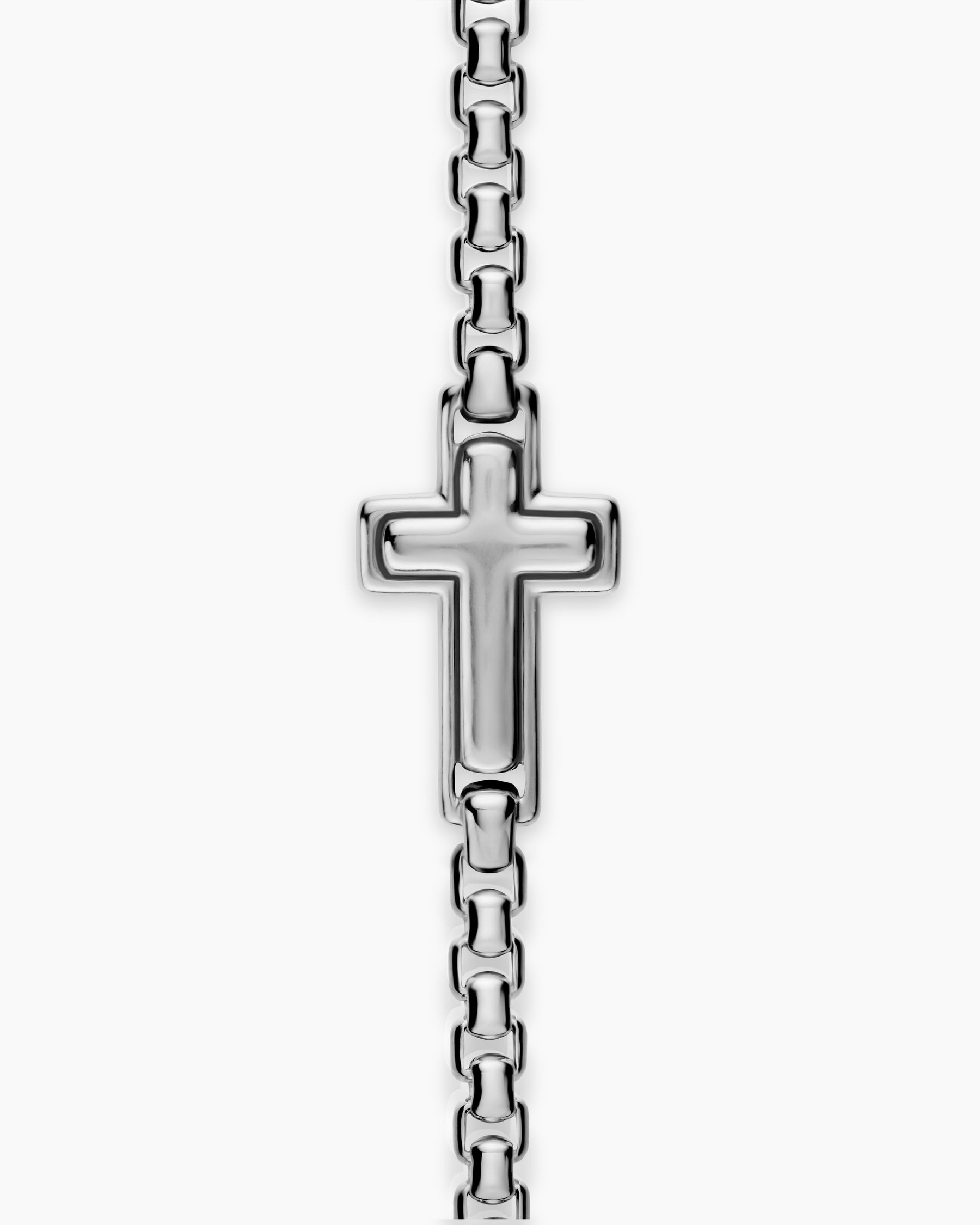 Cross Station Bracelet in Sterling Silver, 3.6mm - Image 3