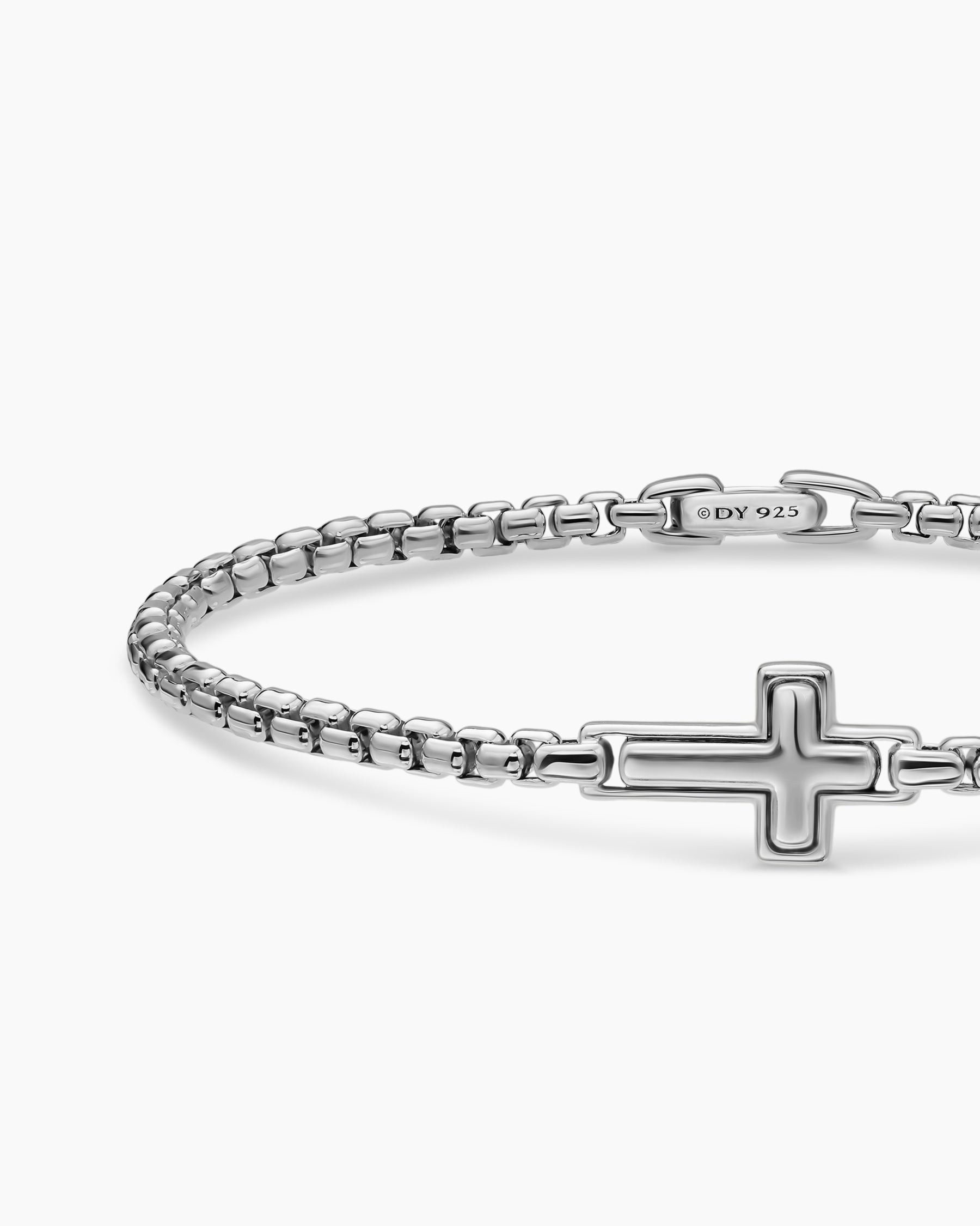 Cross Station Bracelet in Sterling Silver, 3.6mm - Image 4