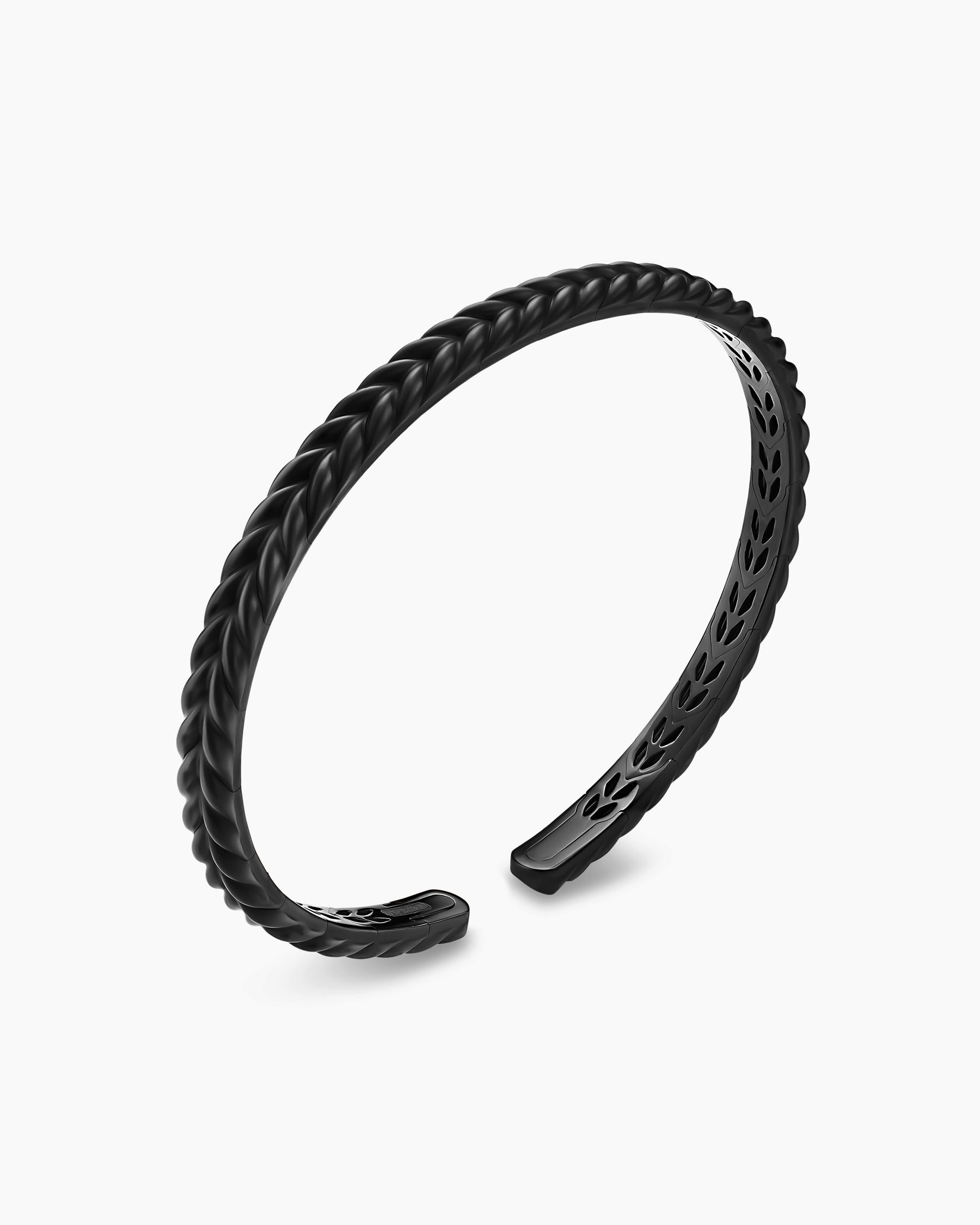 Chevron Flex Bracelet in Black Titanium, 5.2mm - Image 3