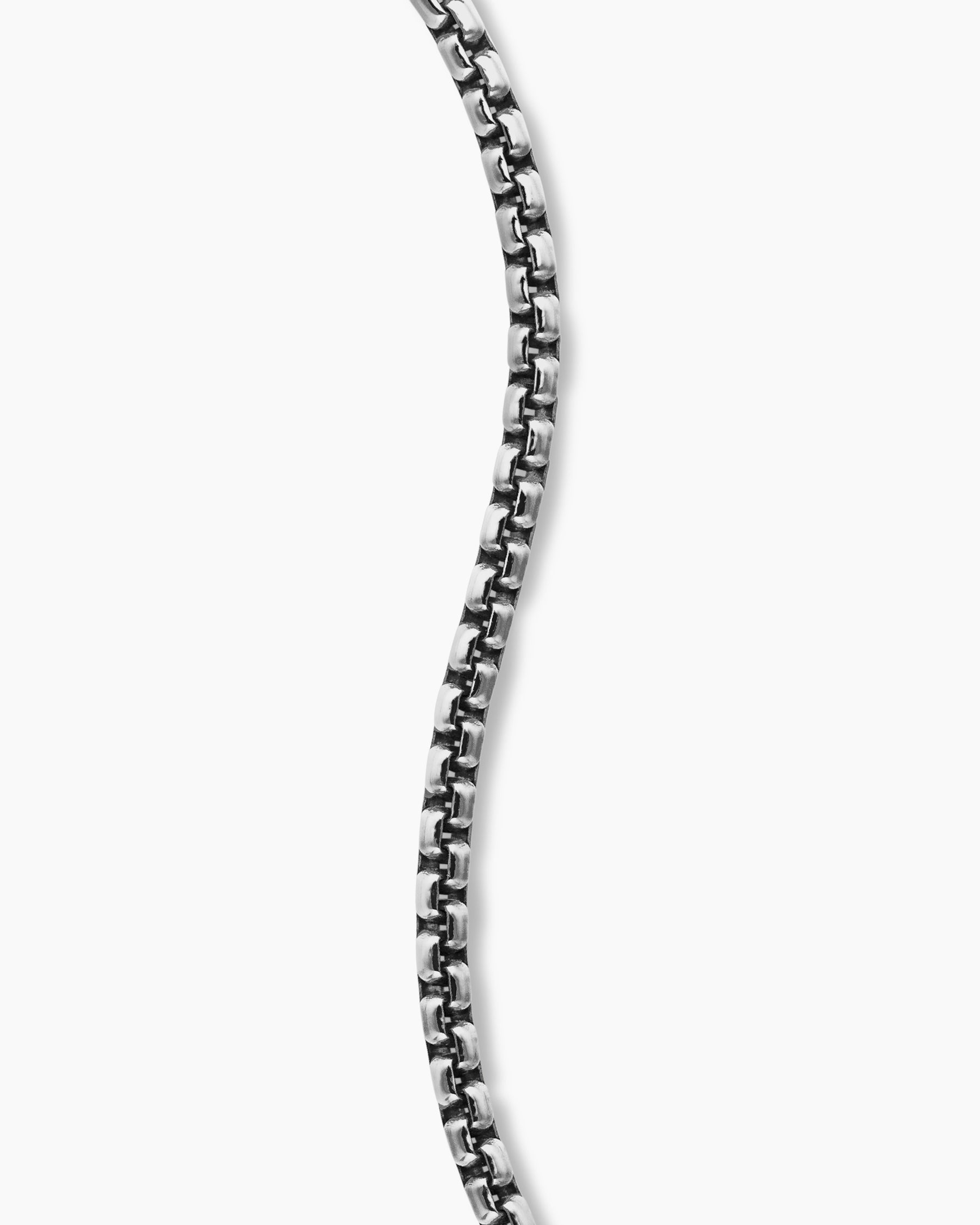 Box Chain Bracelet in Sterling Silver, 3.6mm - Image 6