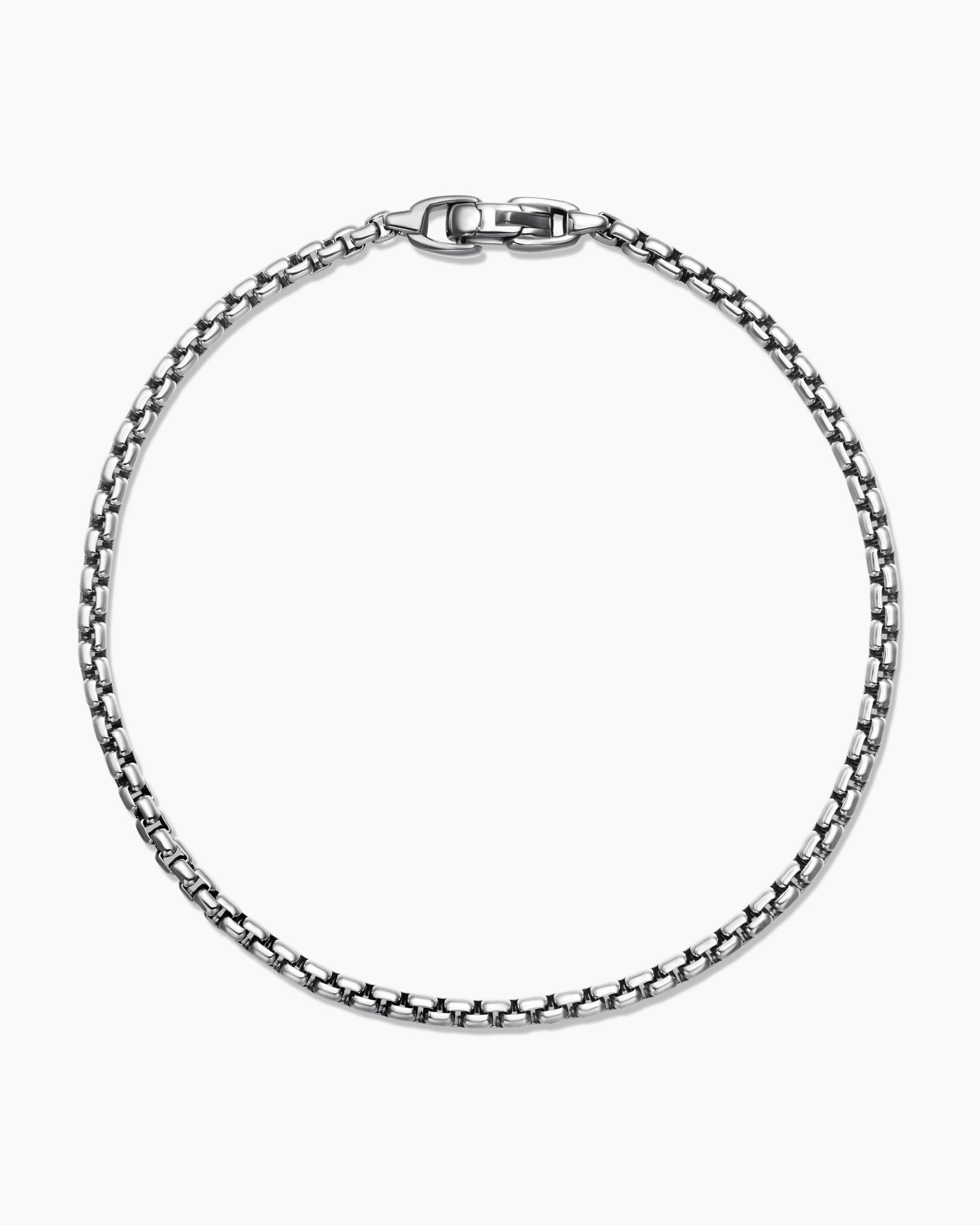 Box Chain Bracelet in Sterling Silver, 2.7mm - Image 3