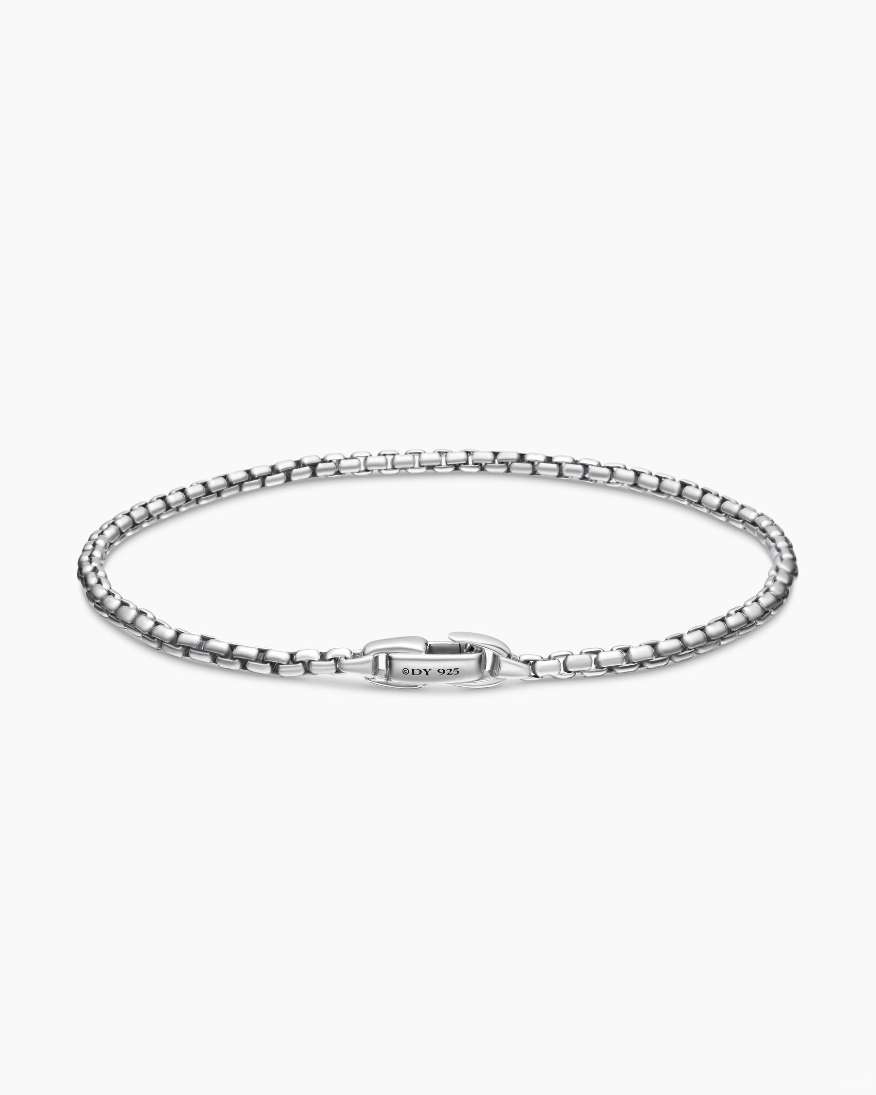 Box Chain Bracelet in Sterling Silver, 2.7mm - Image 5