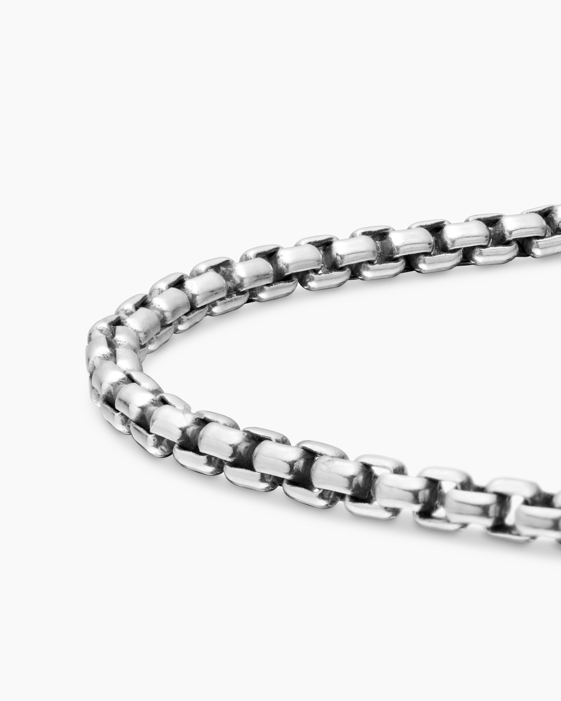 Box Chain Bracelet in Sterling Silver, 2.7mm - Image 7