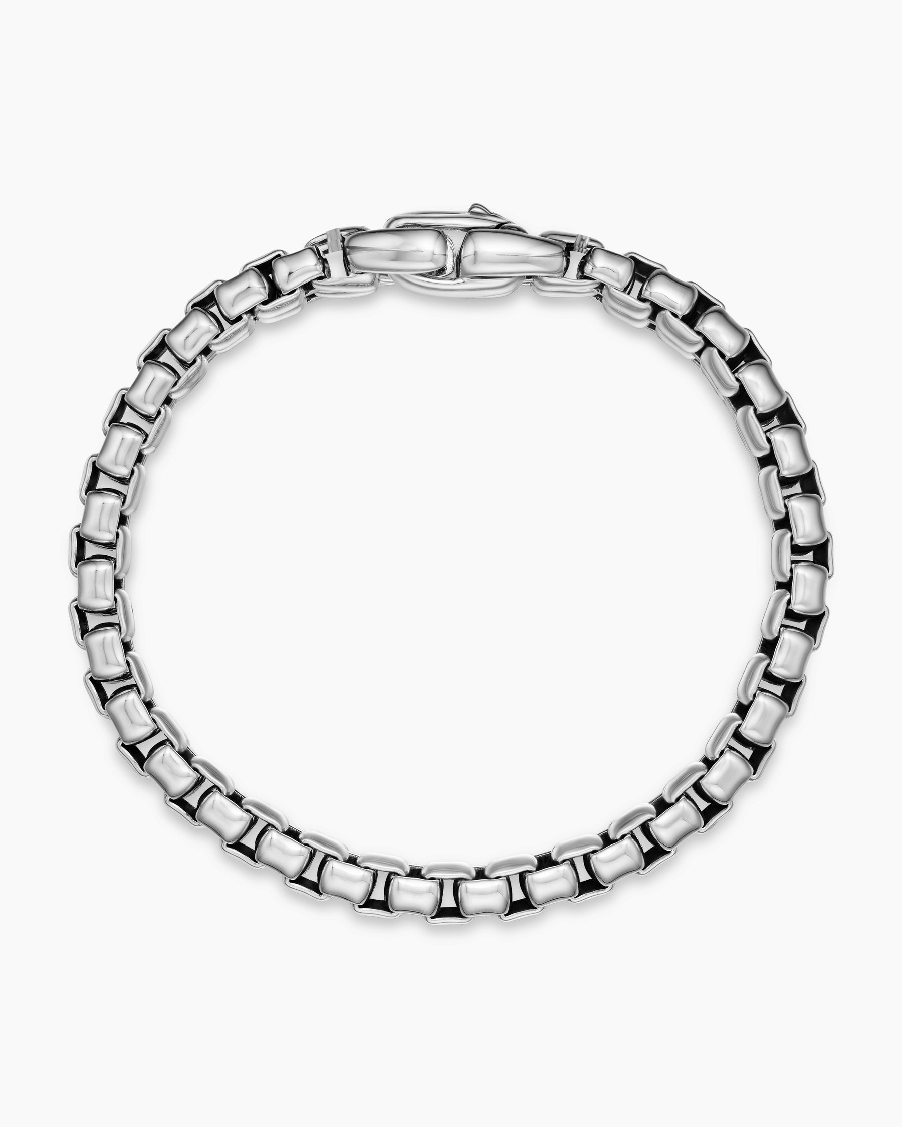 Box Chain Bracelet in Sterling Silver, 5mm - Image 3