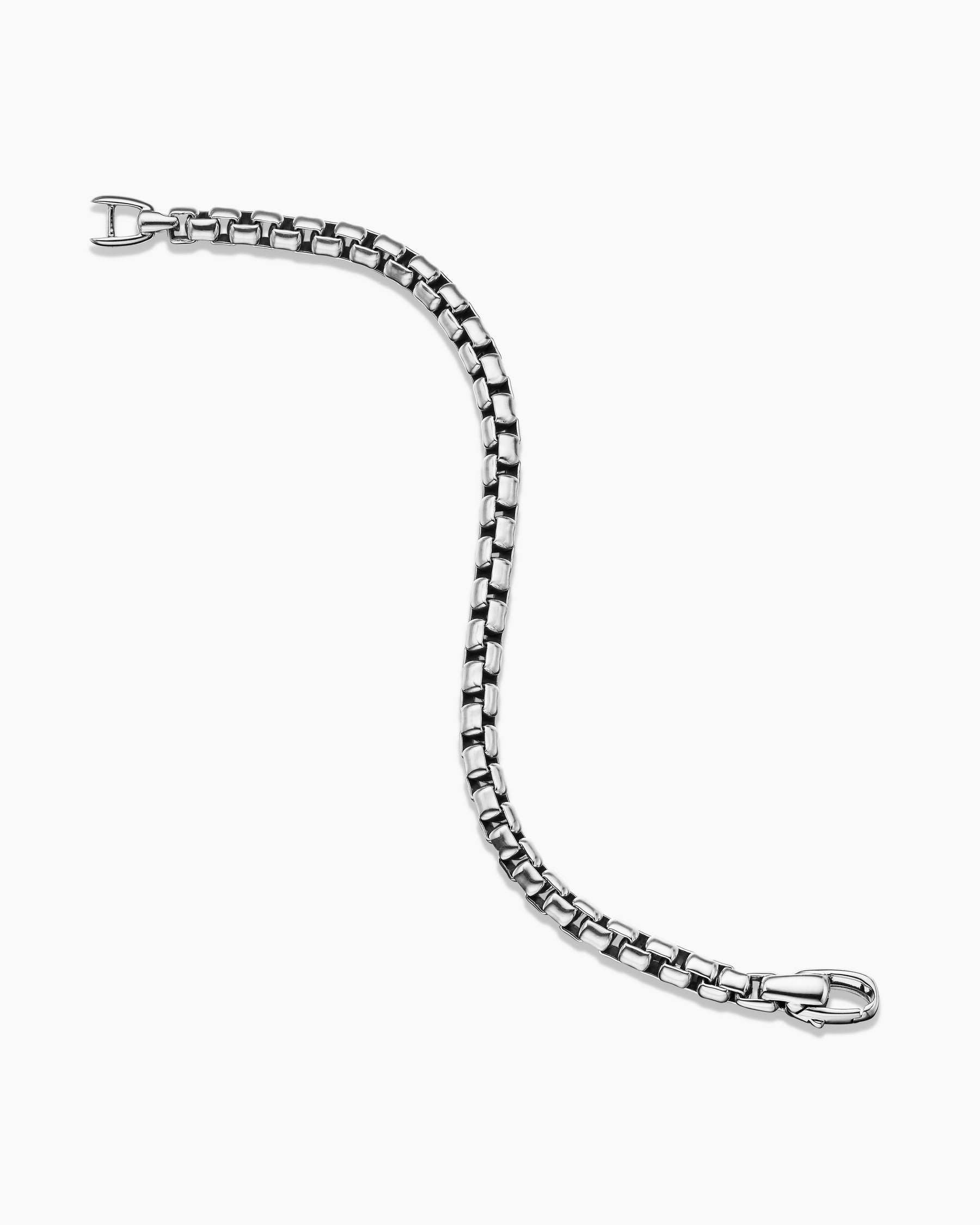 Box Chain Bracelet in Sterling Silver, 5mm - Image 4