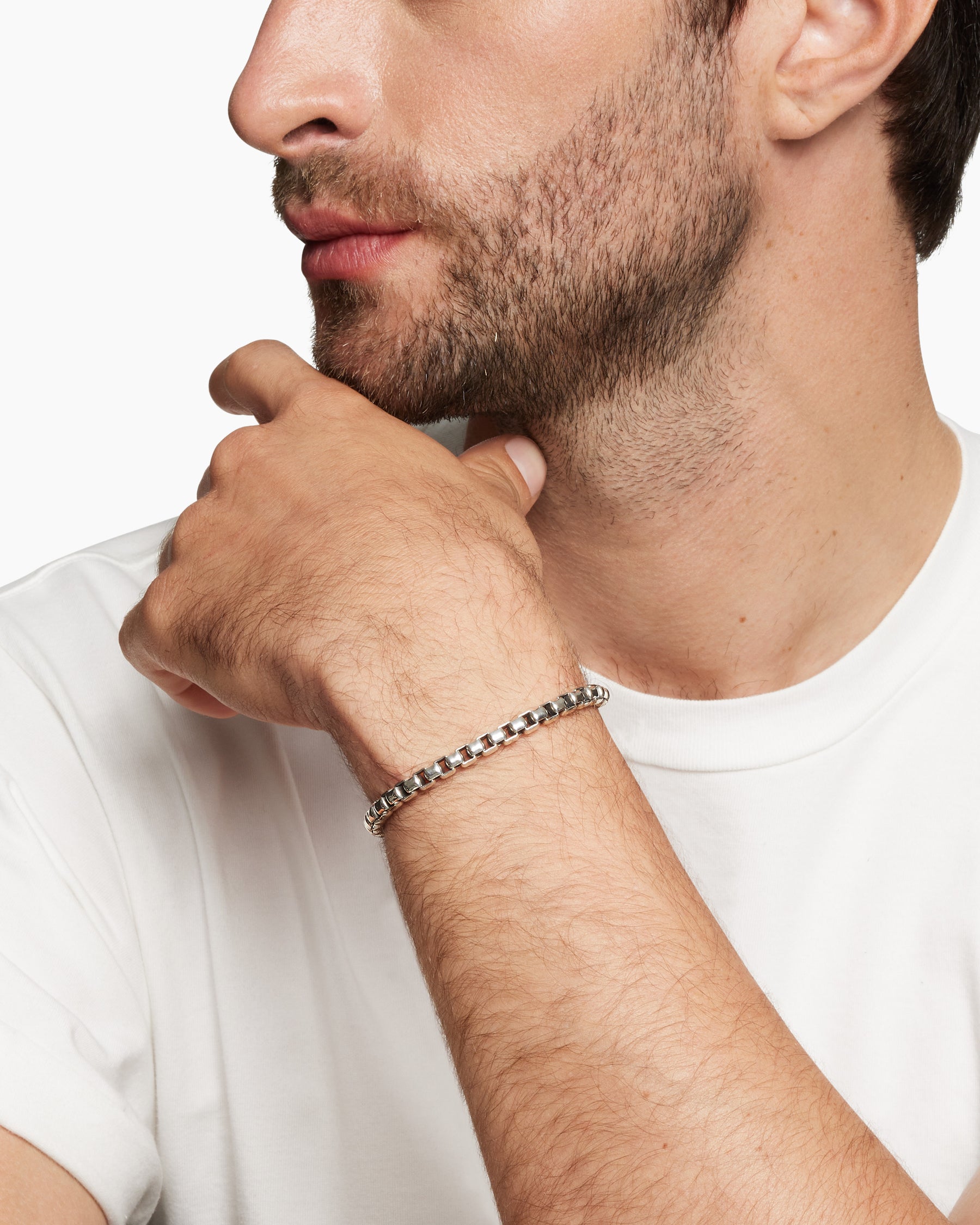 Box Chain Bracelet in Sterling Silver, 5mm - Image 8