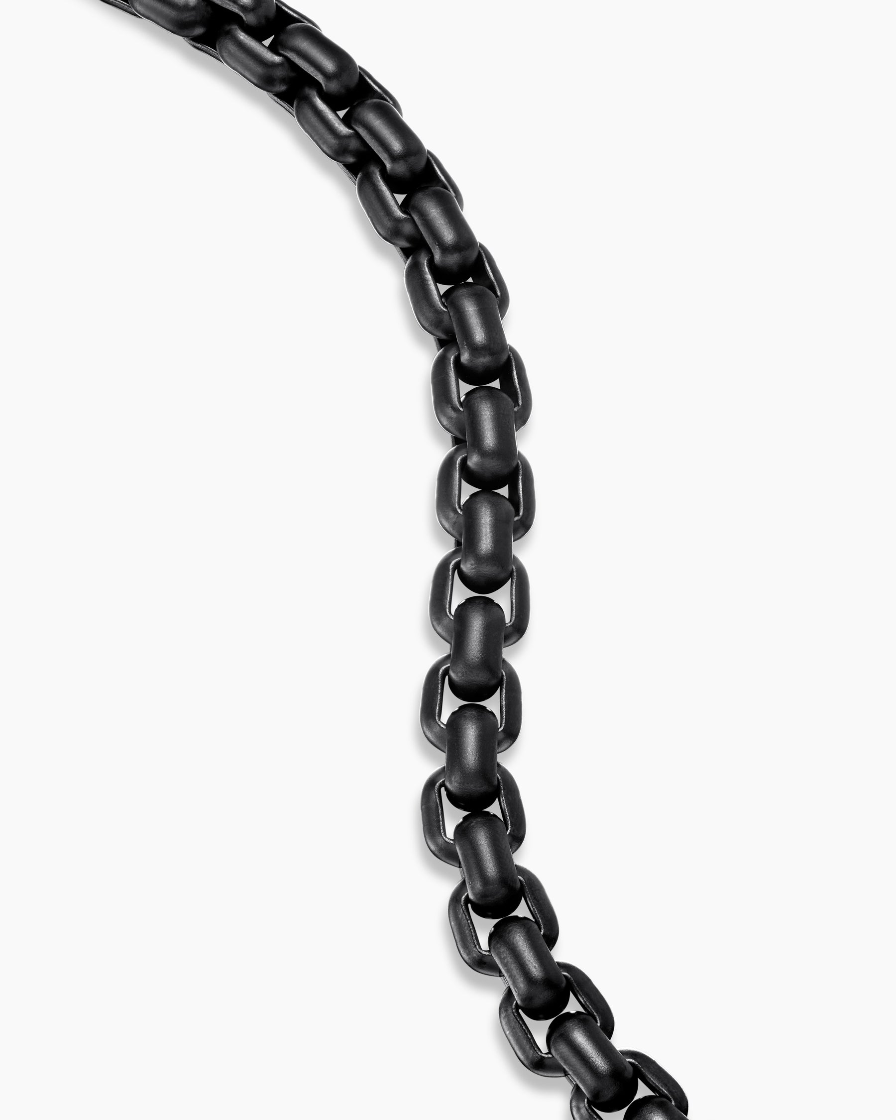 Box Chain Bracelet with Stainless Steel and Sterling Silver, 7.3mm - Image 6