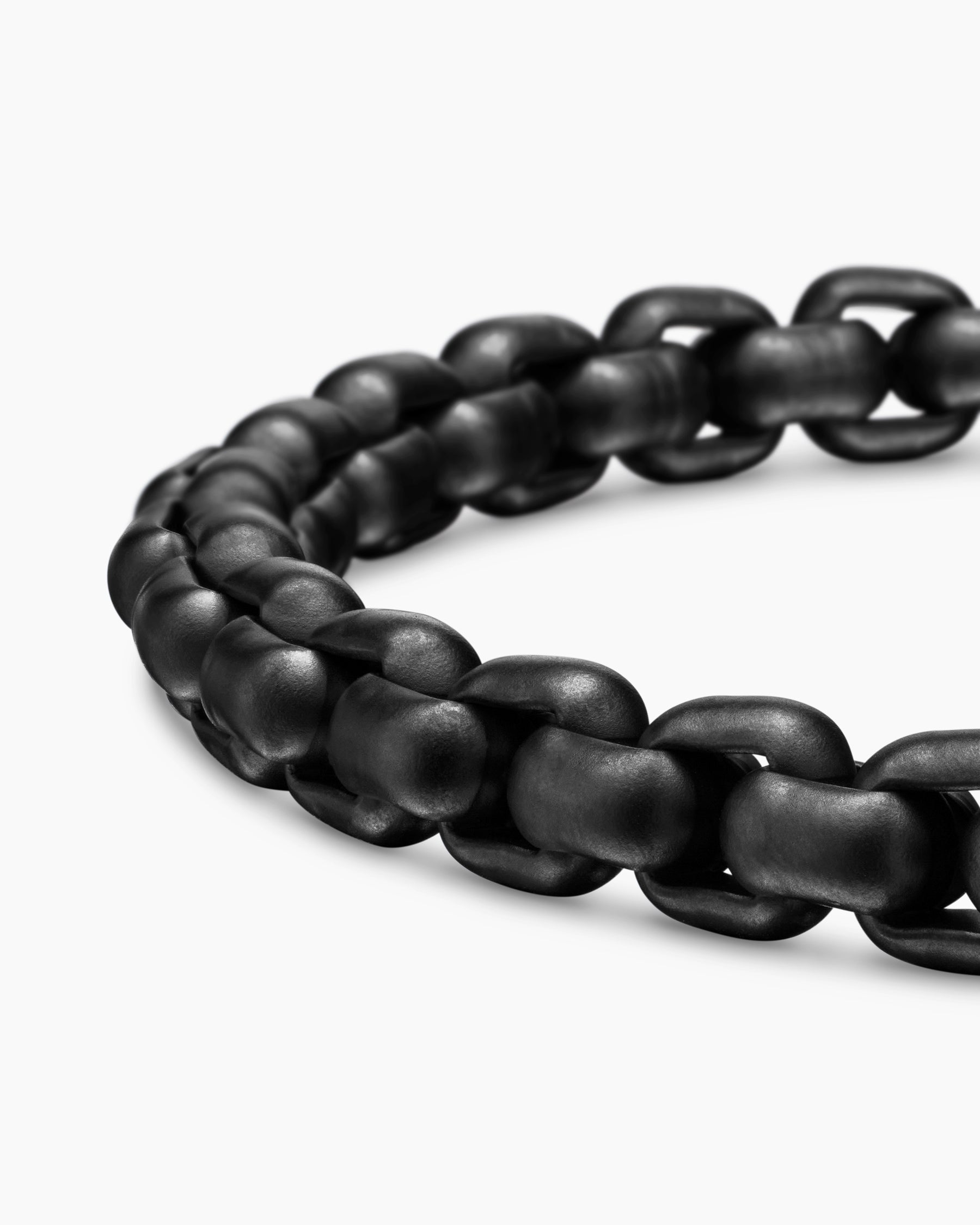Box Chain Bracelet with Stainless Steel and Sterling Silver, 7.3mm - Image 7