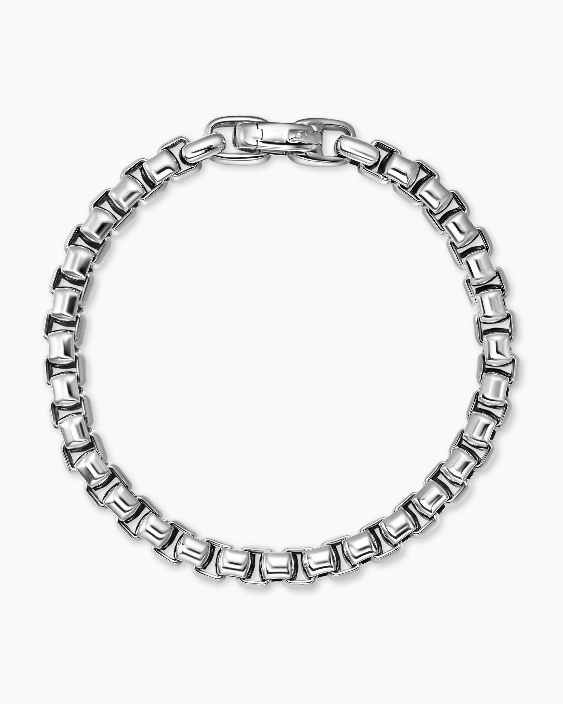 Box Chain Bracelet in Sterling Silver, 7.3mm - Image 3