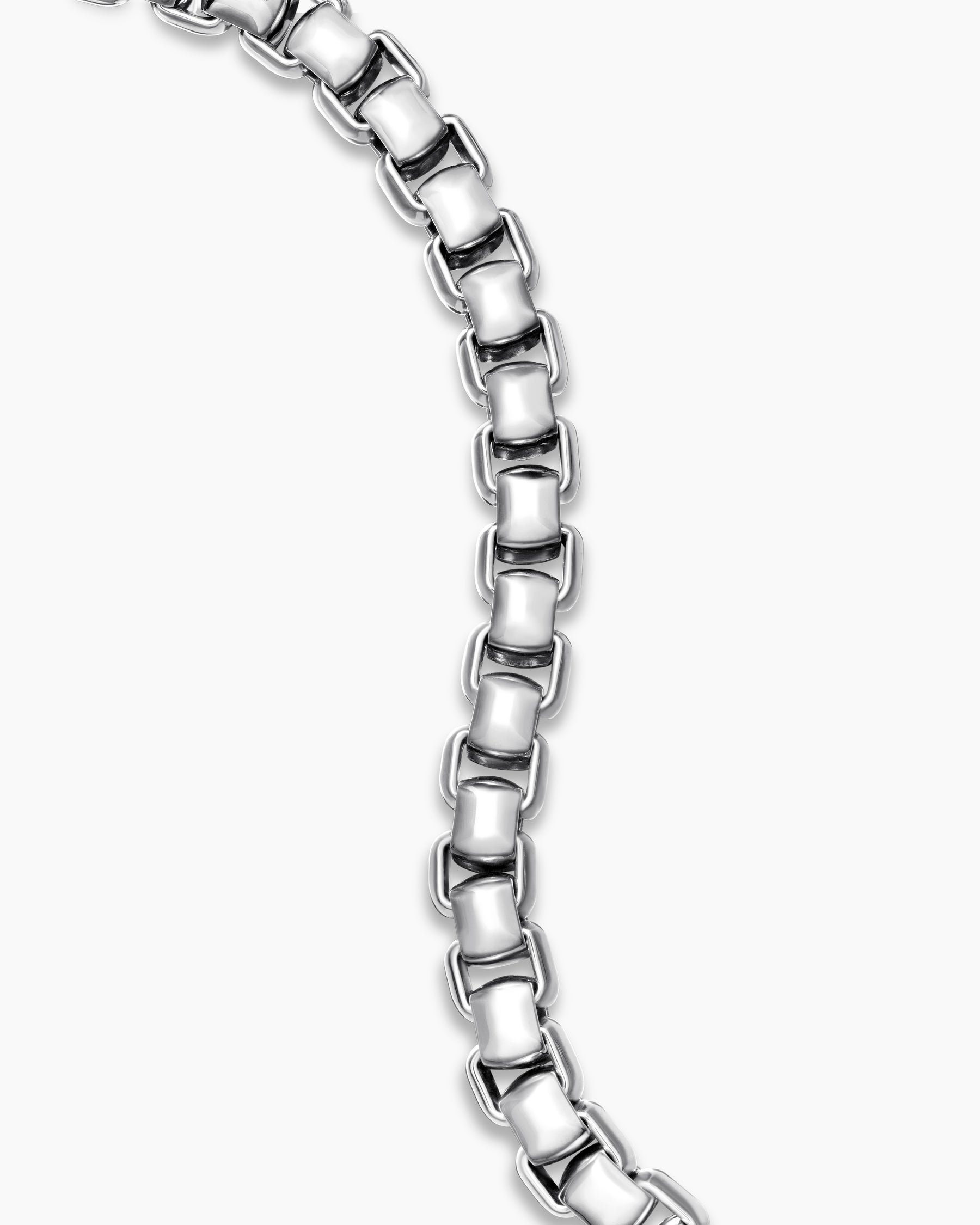 Box Chain Bracelet in Sterling Silver, 7.3mm - Image 5