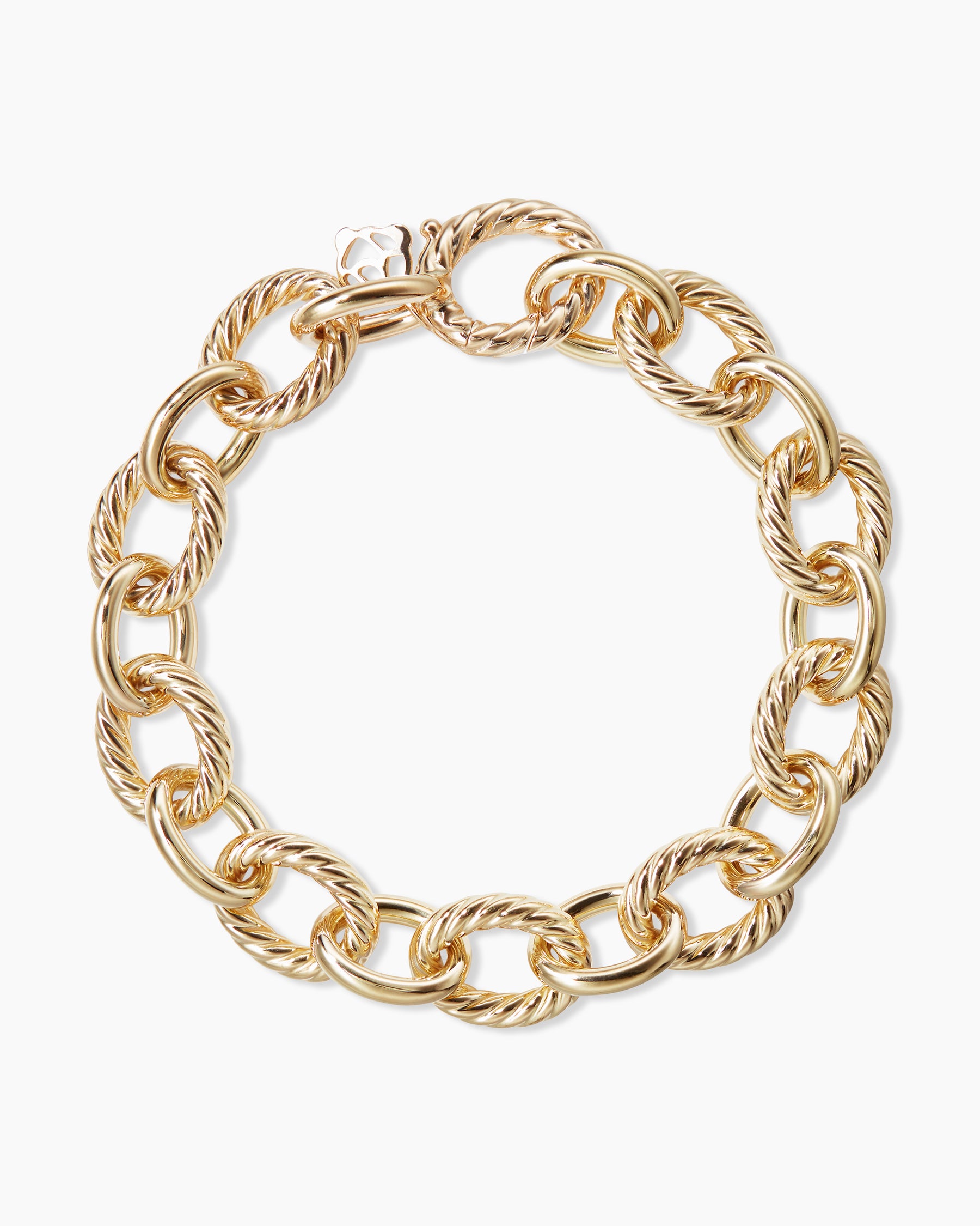 Alternative view of Oval Link Chain Bracelet in 18K Yellow Gold, 12mm