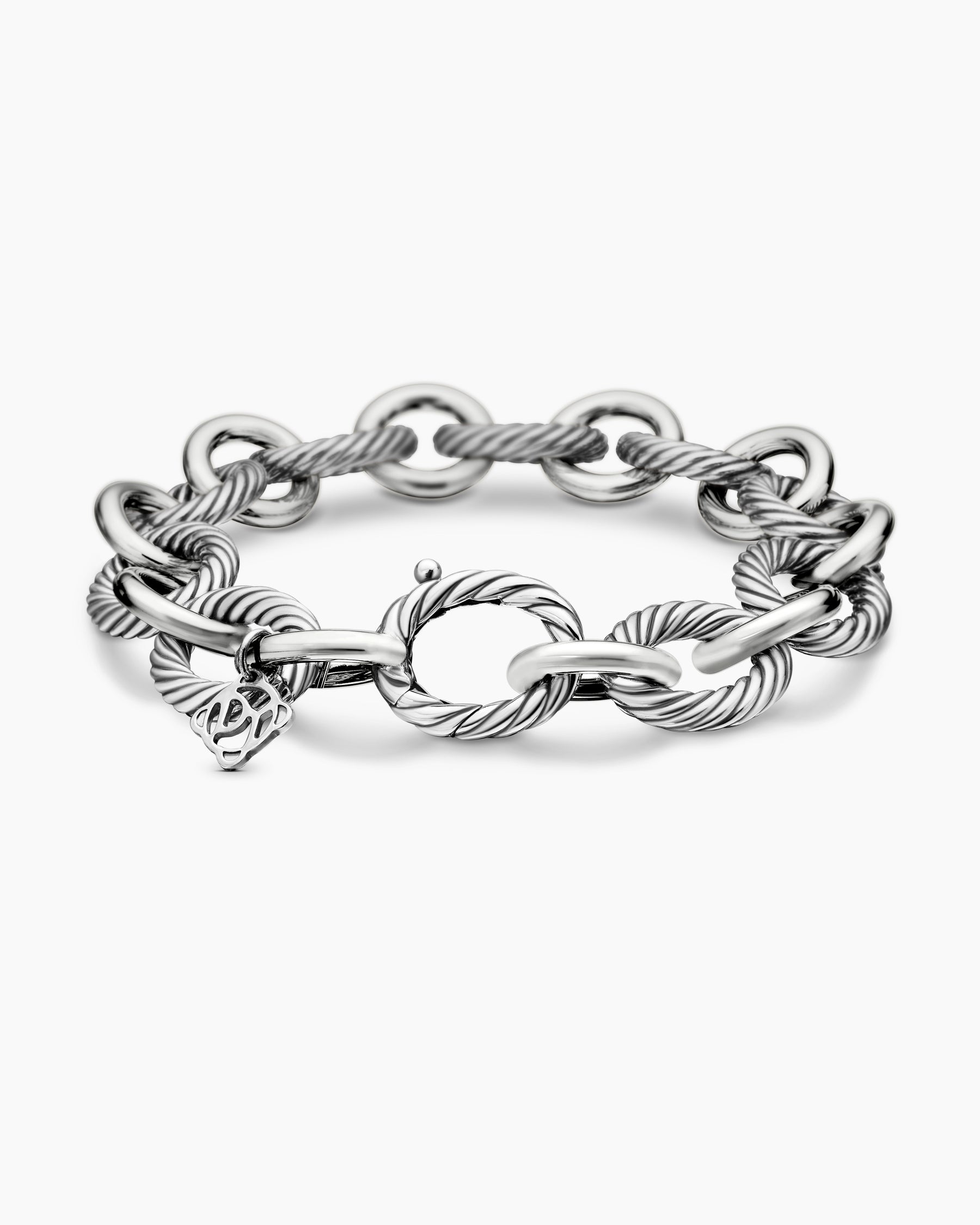 Oval Link Chain Bracelet in Sterling Silver, 12mm - Image 5