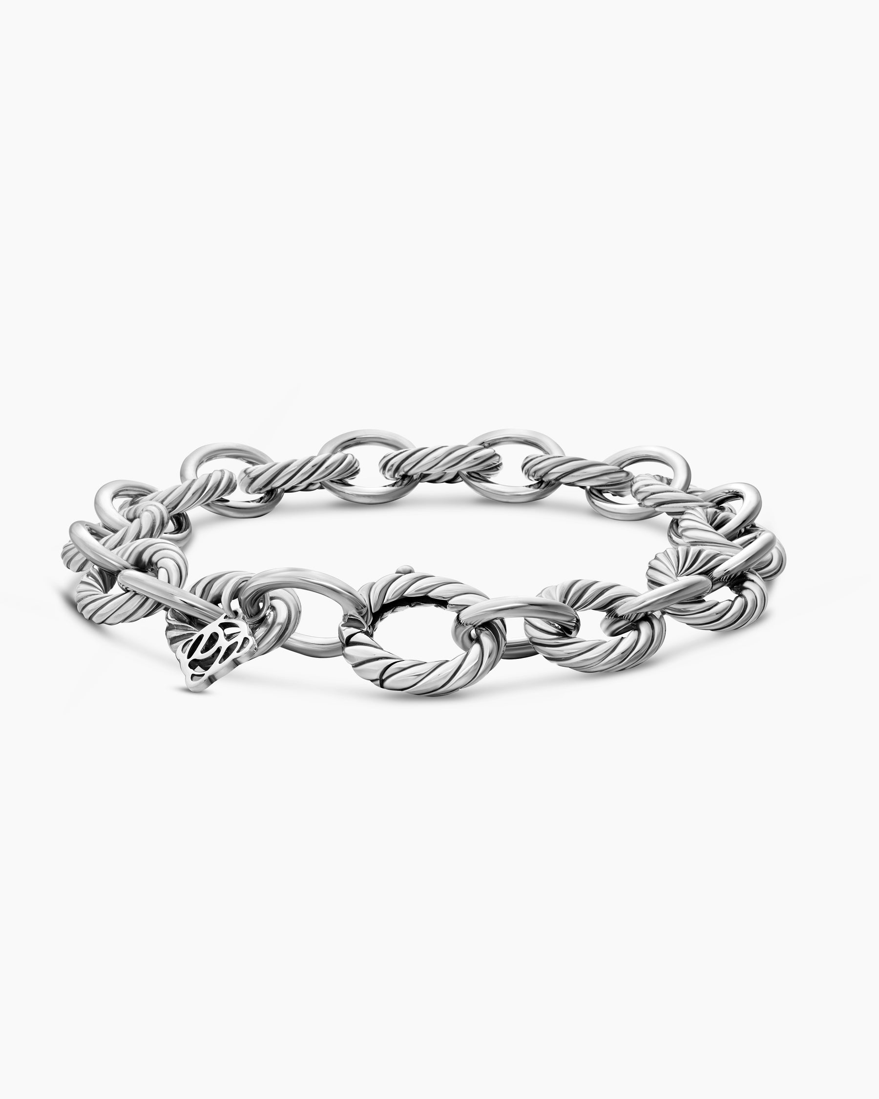Oval Link Chain Bracelet in Sterling Silver, 10mm - Image 5