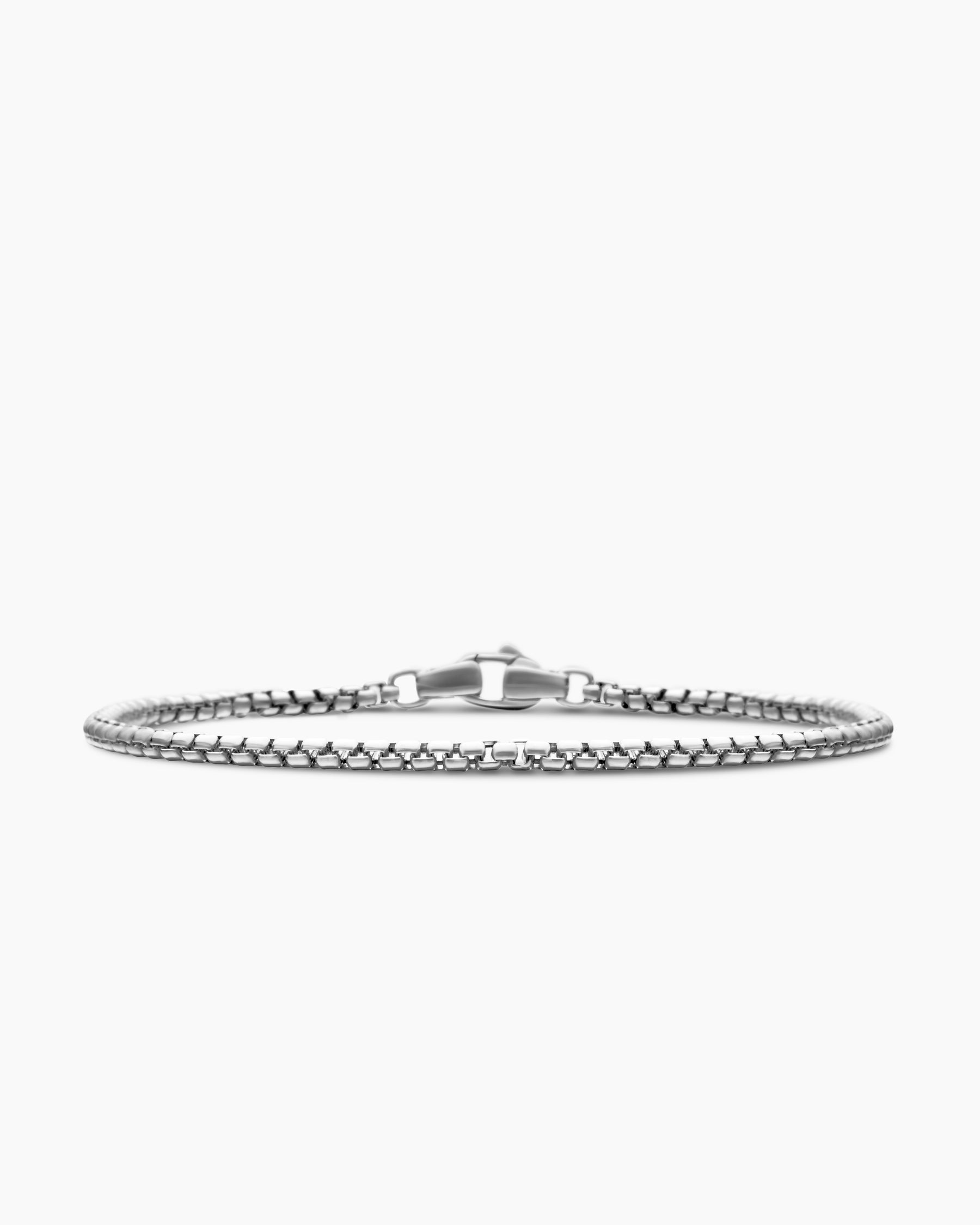 Box Chain Bracelet in Platinum, 2.7mm
