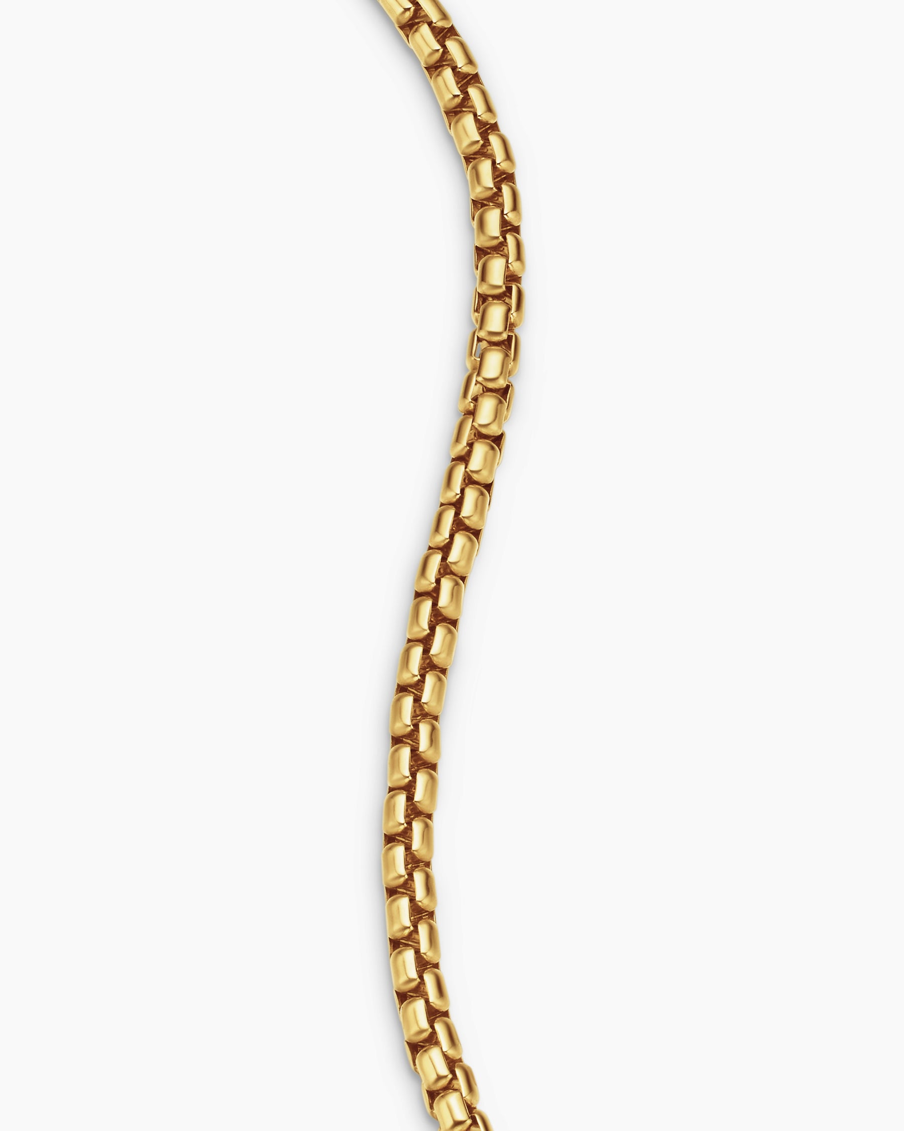 Box Chain Bracelet in 18K Yellow Gold, 3.4mm - Image 6