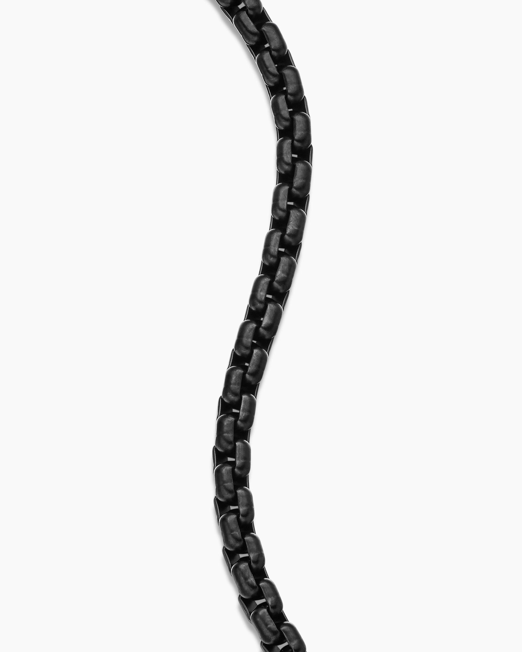 Box Chain Bracelet in Darkened Stainless Steel, 5mm - Image 6