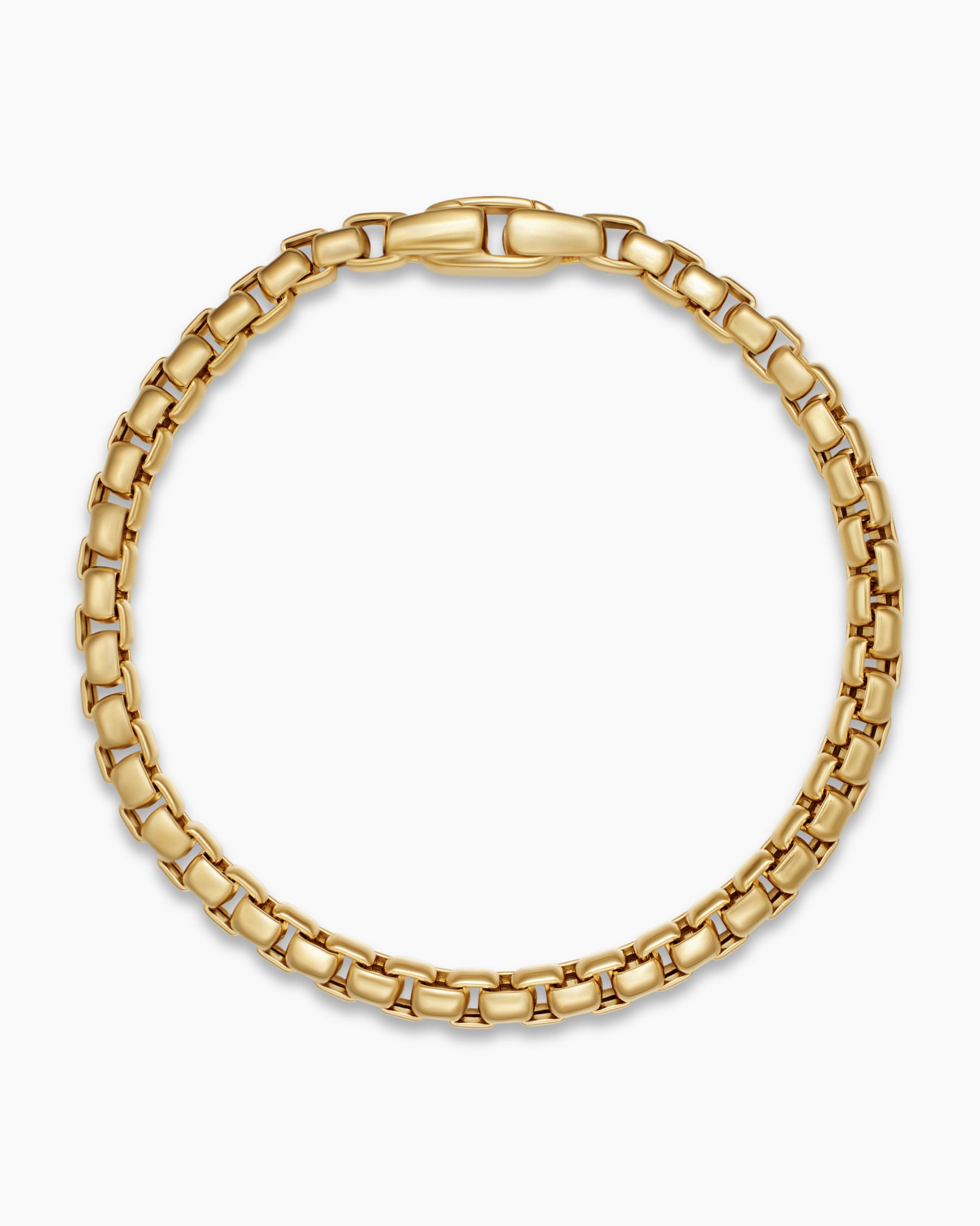 Box Chain Bracelet in 18K Yellow Gold, 5mm - Image 3