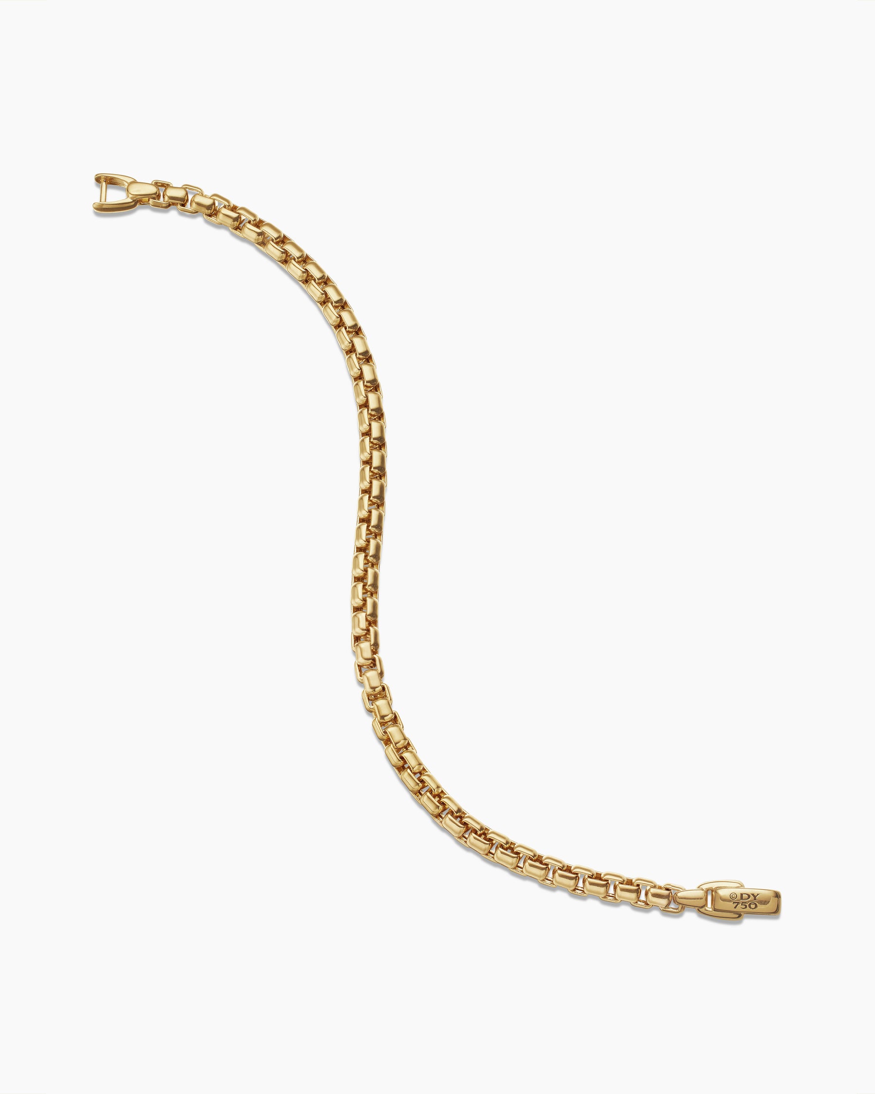 Box Chain Bracelet in 18K Yellow Gold, 5mm - Image 4