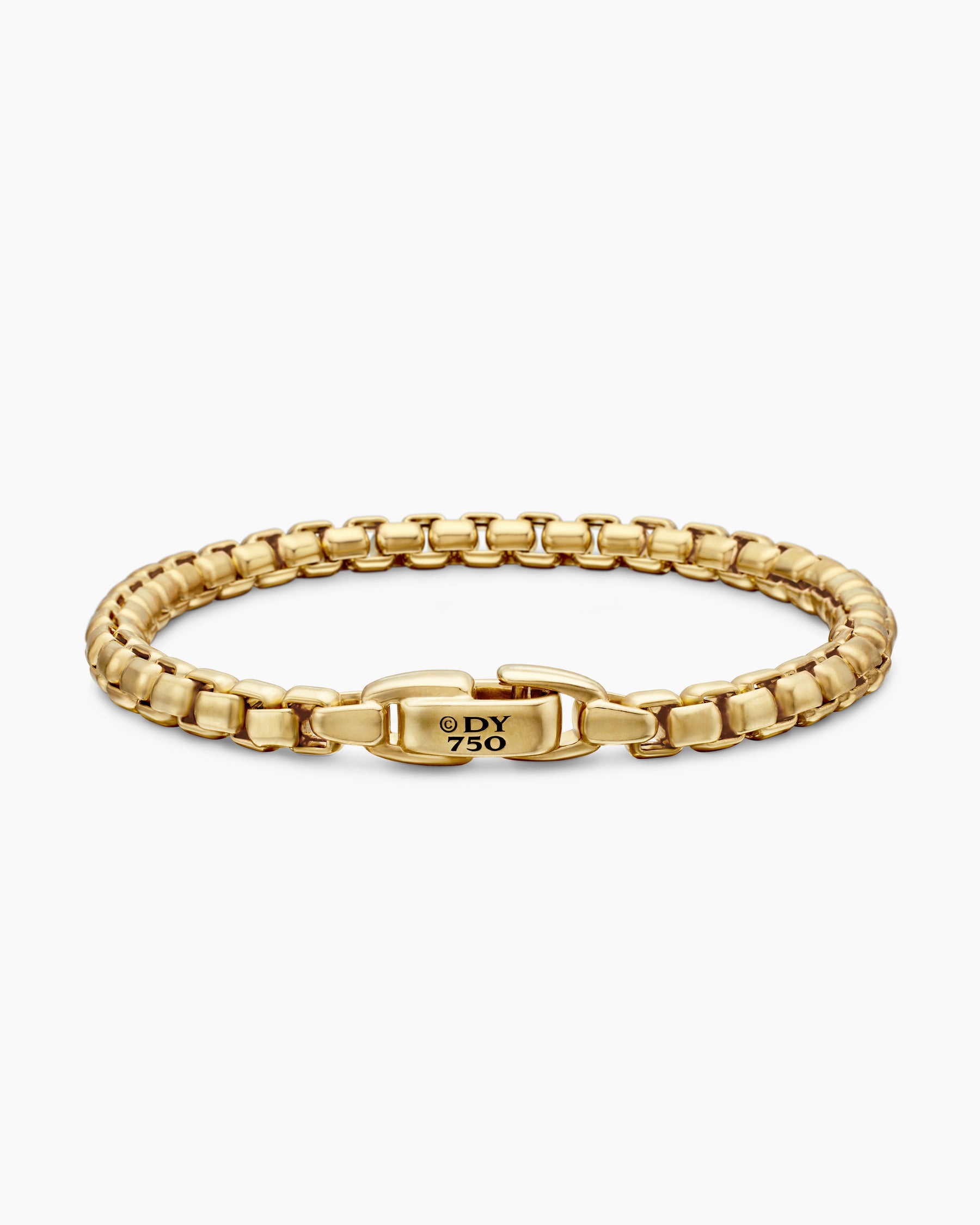 Box Chain Bracelet in 18K Yellow Gold, 5mm - Image 5