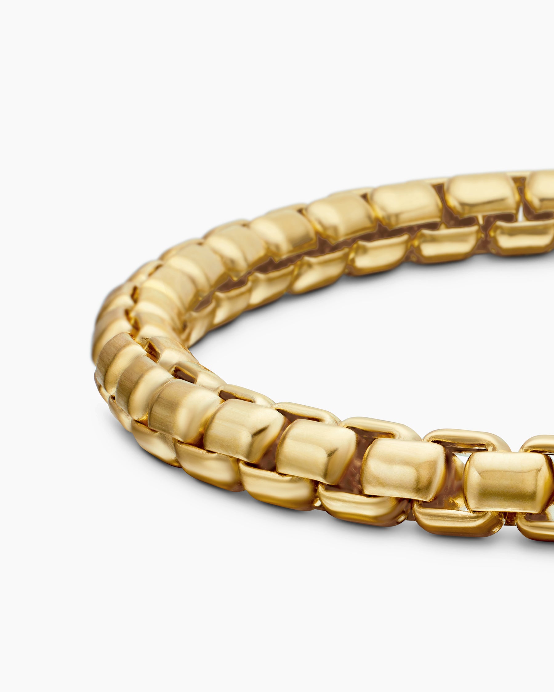 Box Chain Bracelet in 18K Yellow Gold, 5mm - Image 7