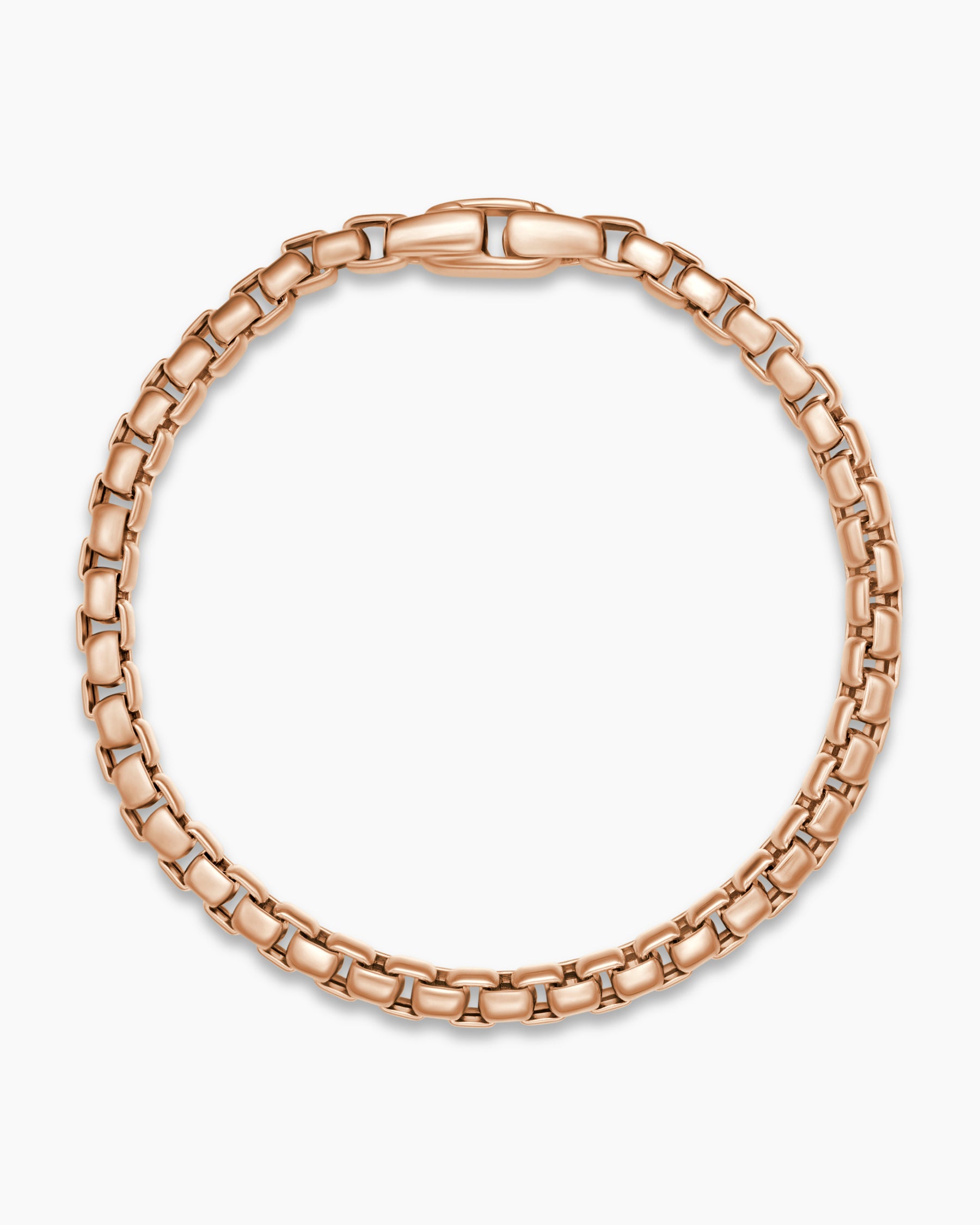 Box Chain Bracelet in 18K Rose Gold, 5mm - Image 3