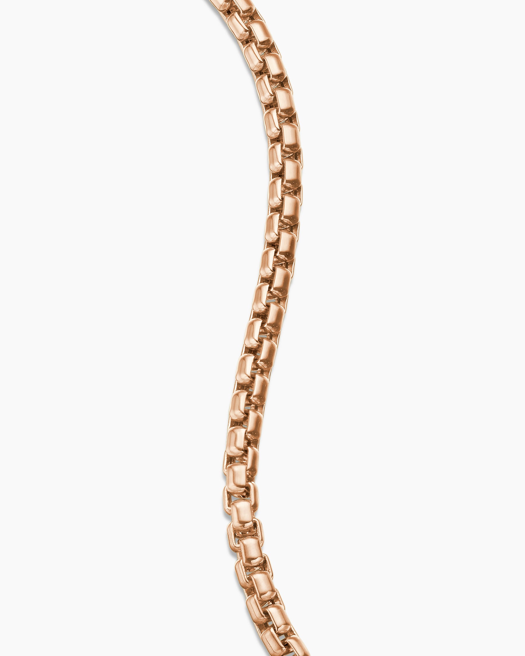 Box Chain Bracelet in 18K Rose Gold, 5mm - Image 6
