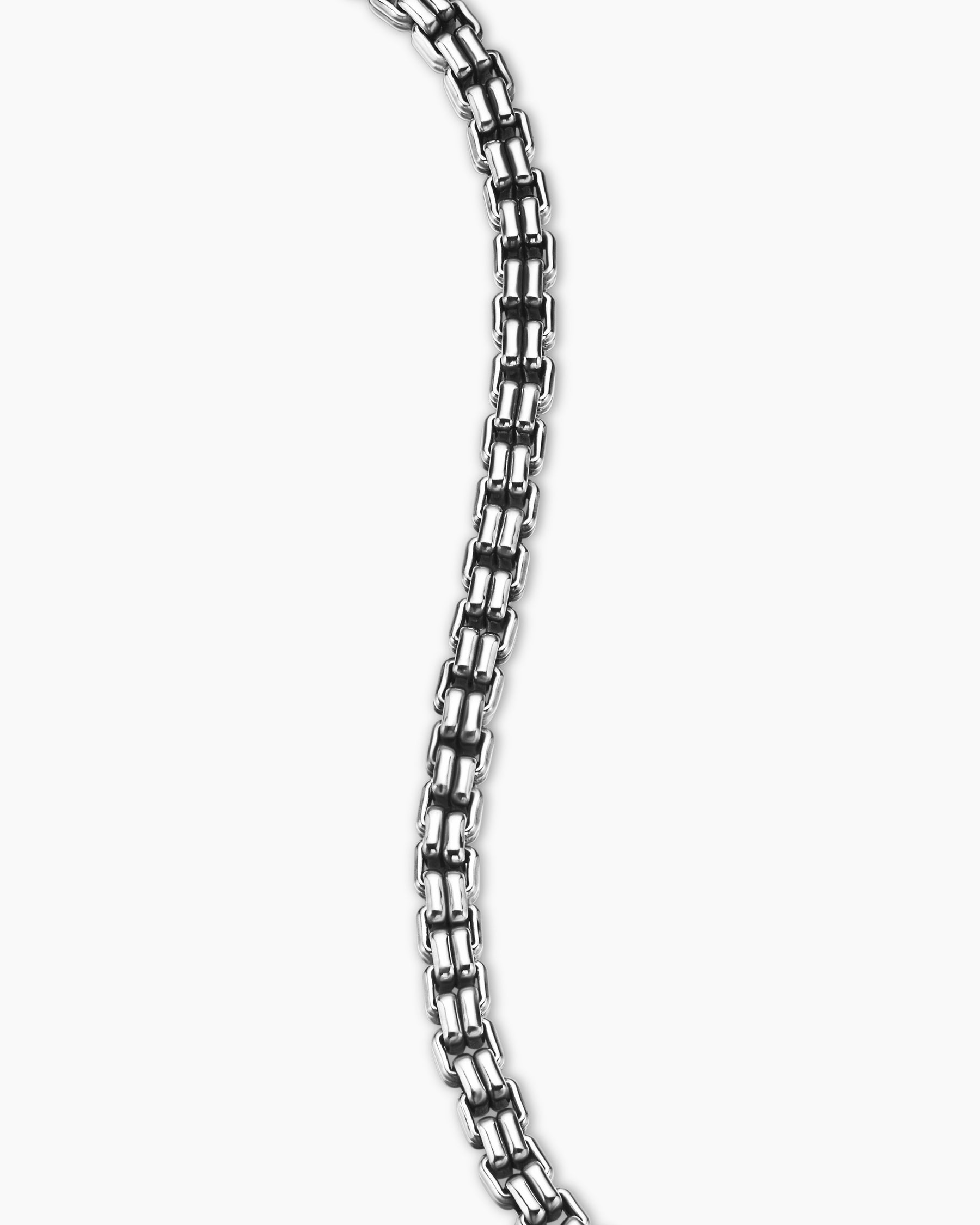 Double Box Chain Bracelet in Sterling Silver, 4mm - Image 6