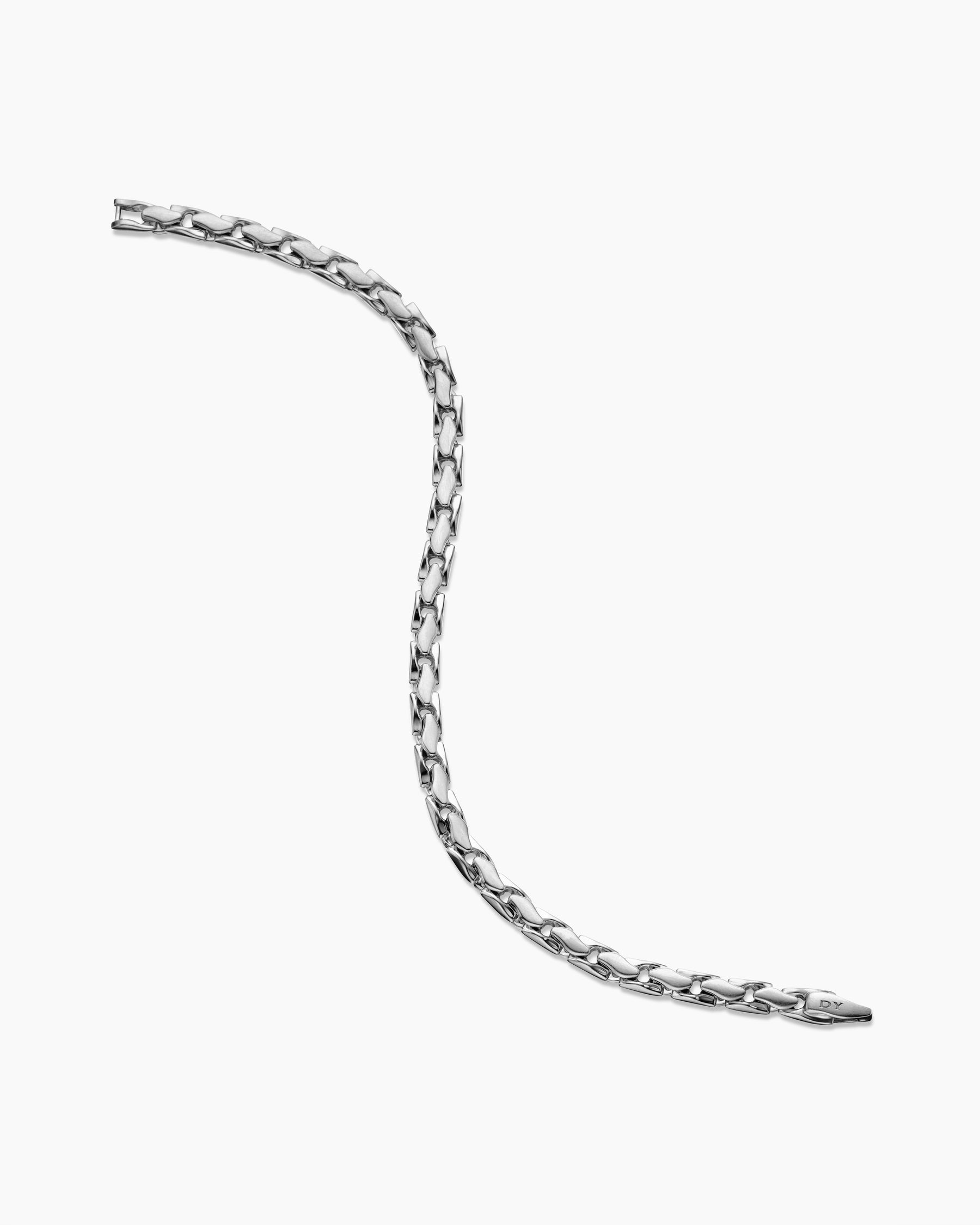 Fluted Chain Bracelet in Sterling Silver, 5mm - Image 4